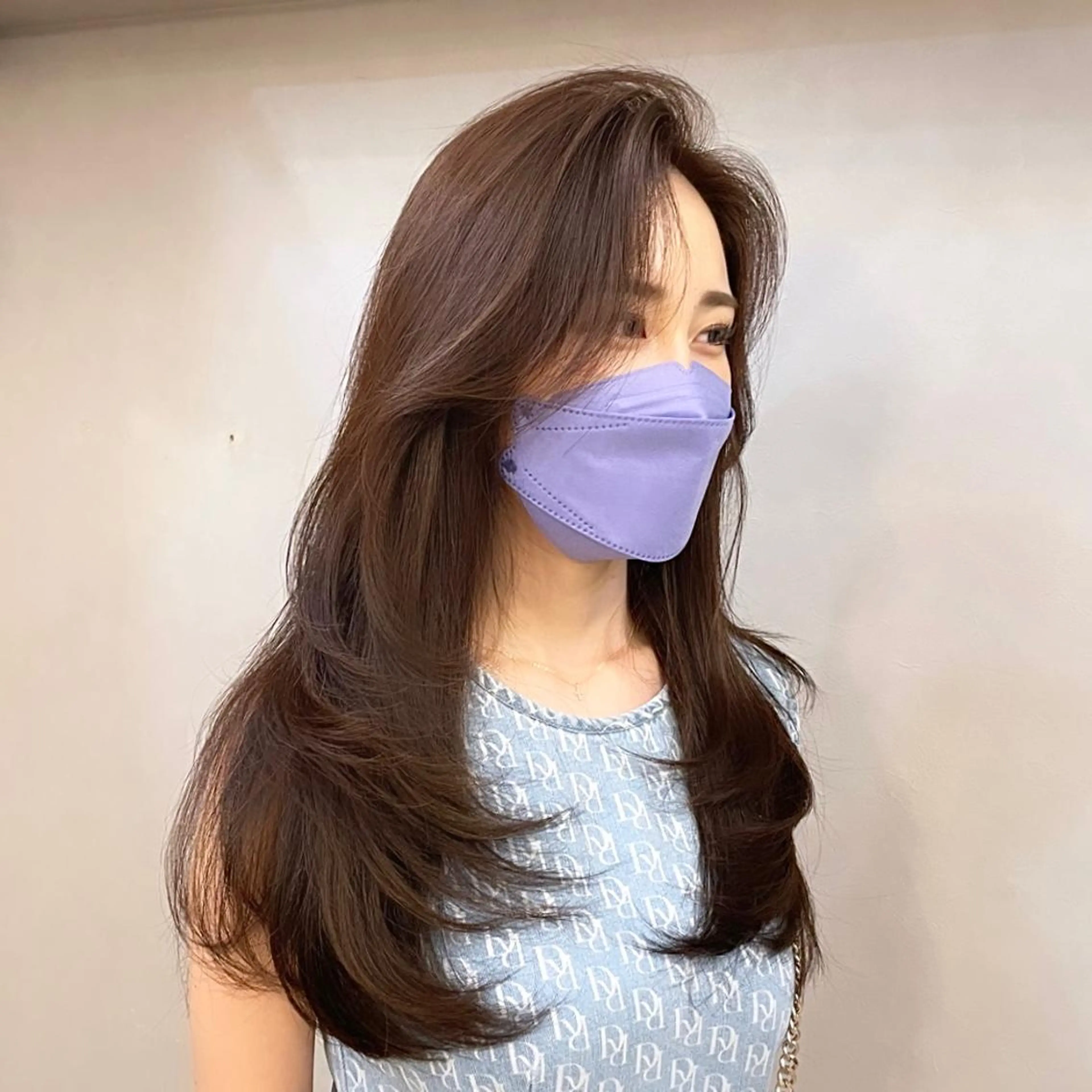 セミロング カラー カット ヘアカラー トリートメント layercut✂️ 韓国ヘア/髪質改善のヘアスタイル