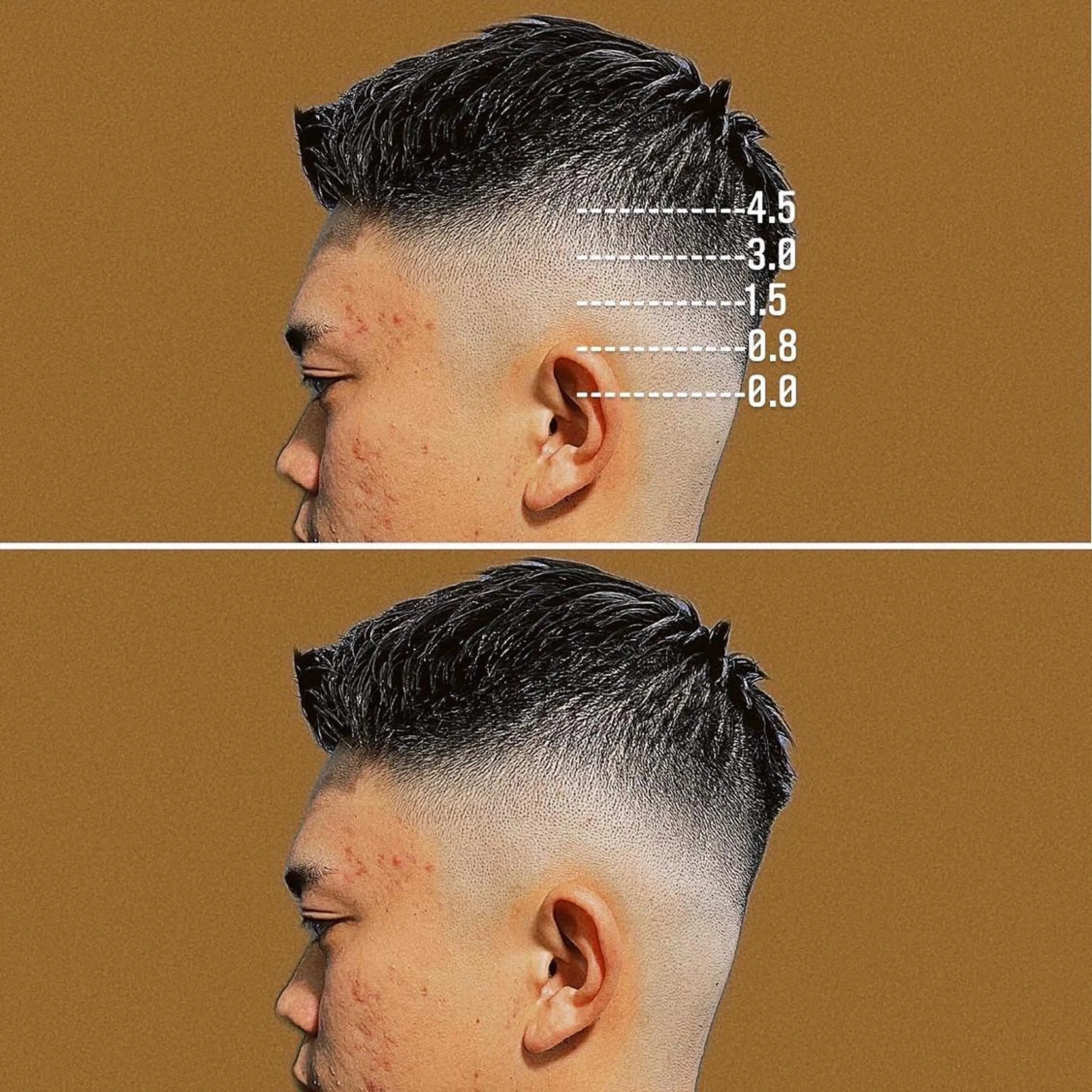 ショート メンズ フェードカット メンズハイトーン メンズパーマ &CREW スタッフのヘアスタイル