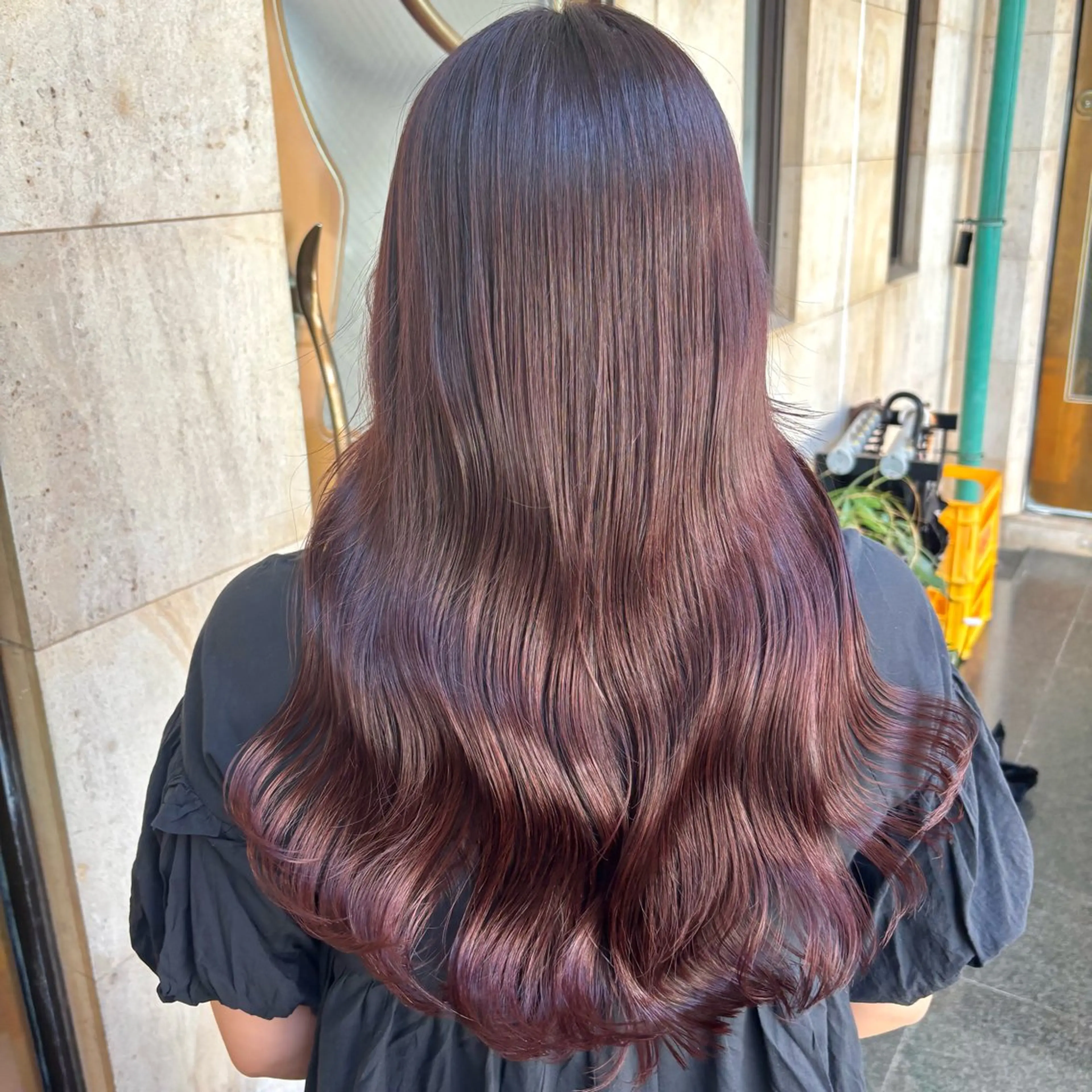 ロング カラー ブリーチ ダブルカラー ラベンダーカラー ブリーチなしカラー ピンクカラー カット ヘアカラー トリートメント ブリーチなし✨艶髪 カラー𓃲YAGIのヘアスタイル