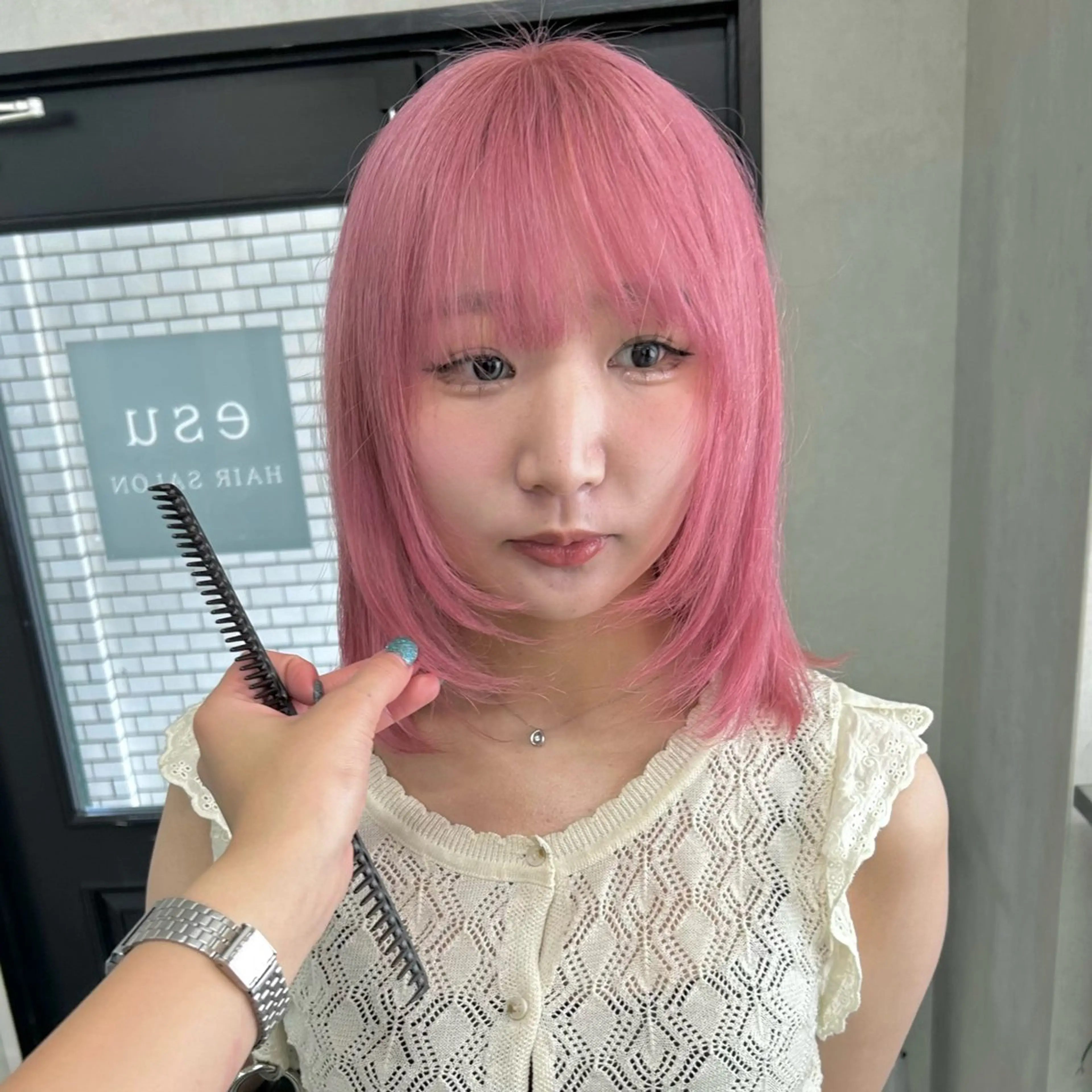 ロング カラー ヘアカラー ハイトーンカラー🩶 大阪/kanonのヘアスタイル