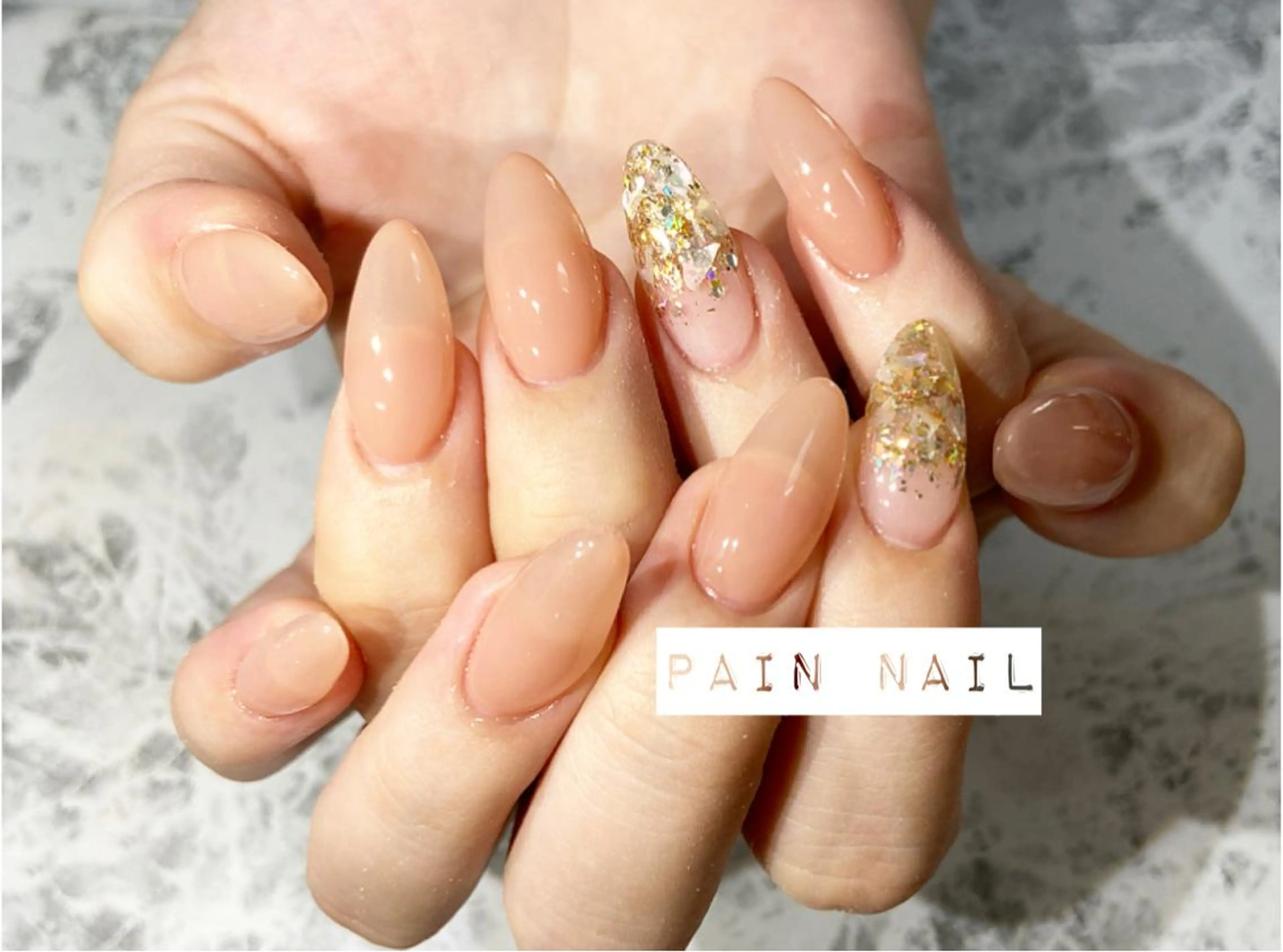 ネイル ラメ(グリッター) スカルプネイル ハンドネイル P. nailのネイルデザイン