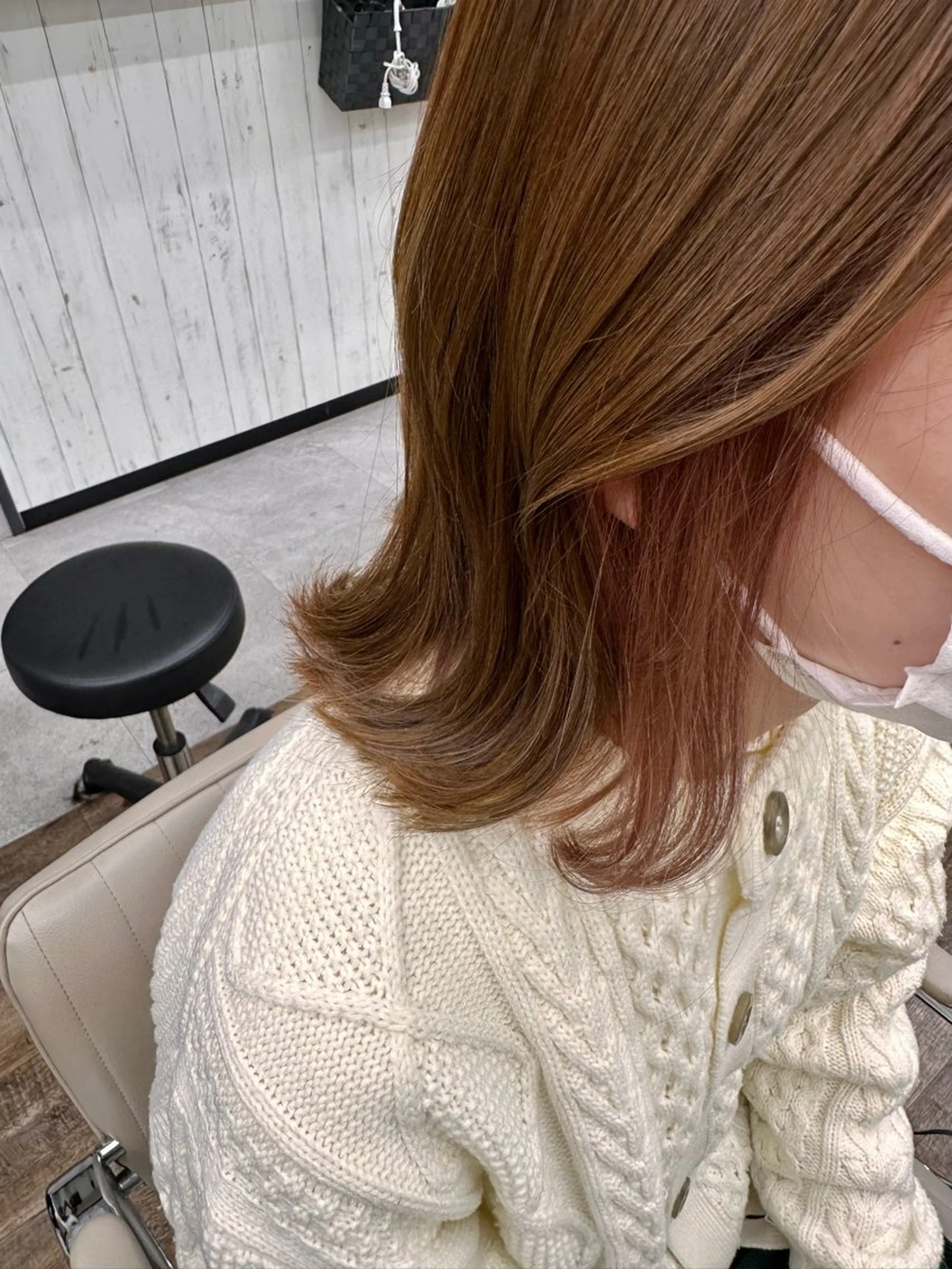 カラー イヤリングカラー Uhair本山所属・⟡.·mamiya 縮毛矯正/ヘアセットのヘアスタイル