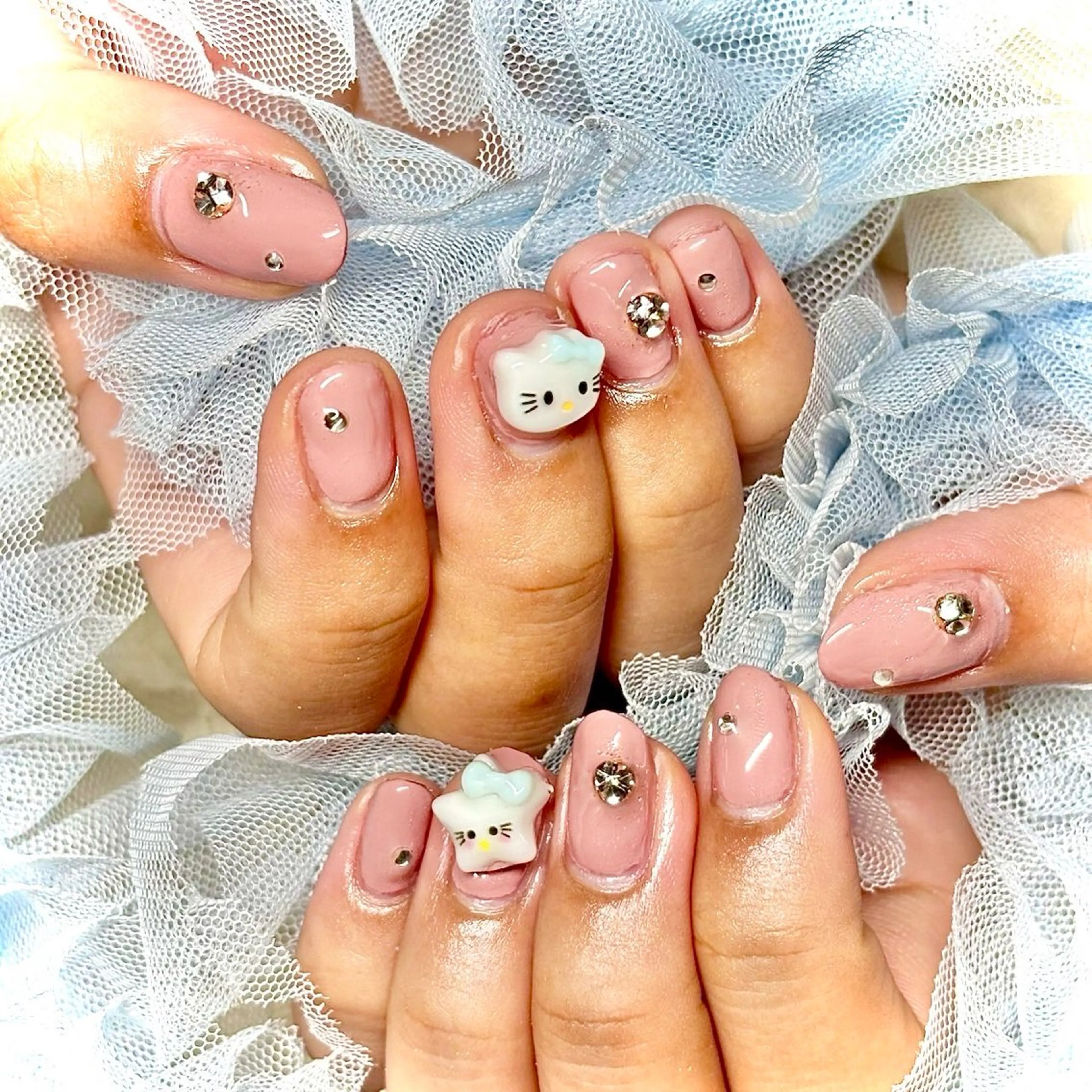 ネイル 韓国ネイル 夏ネイル ワンホンネイル miminon 自宅ネイルサロンのネイルデザイン