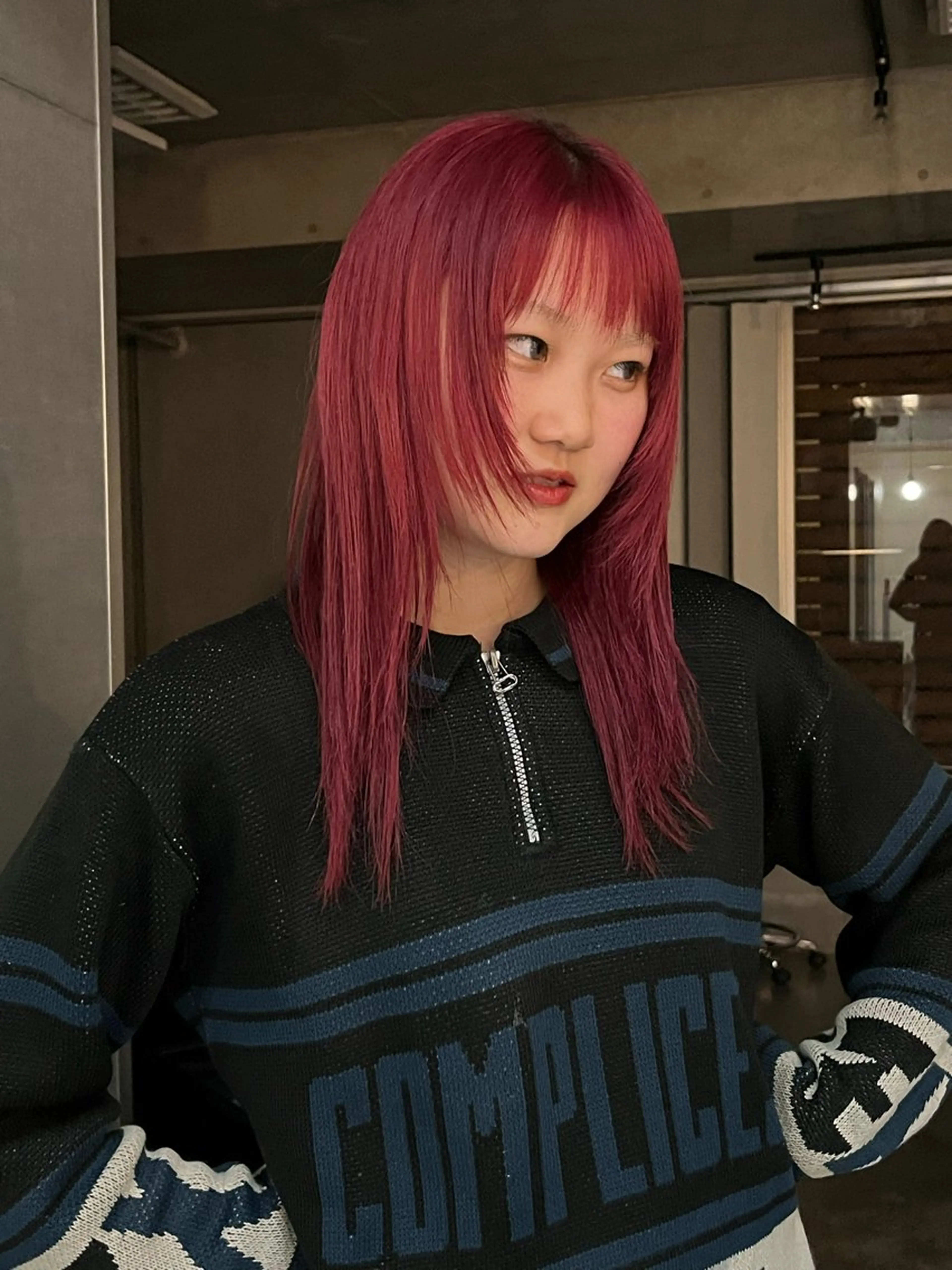 ミディアム カラー ヘアカラー レイヤーカット/ハイ トーンカラー/きらのヘアスタイル