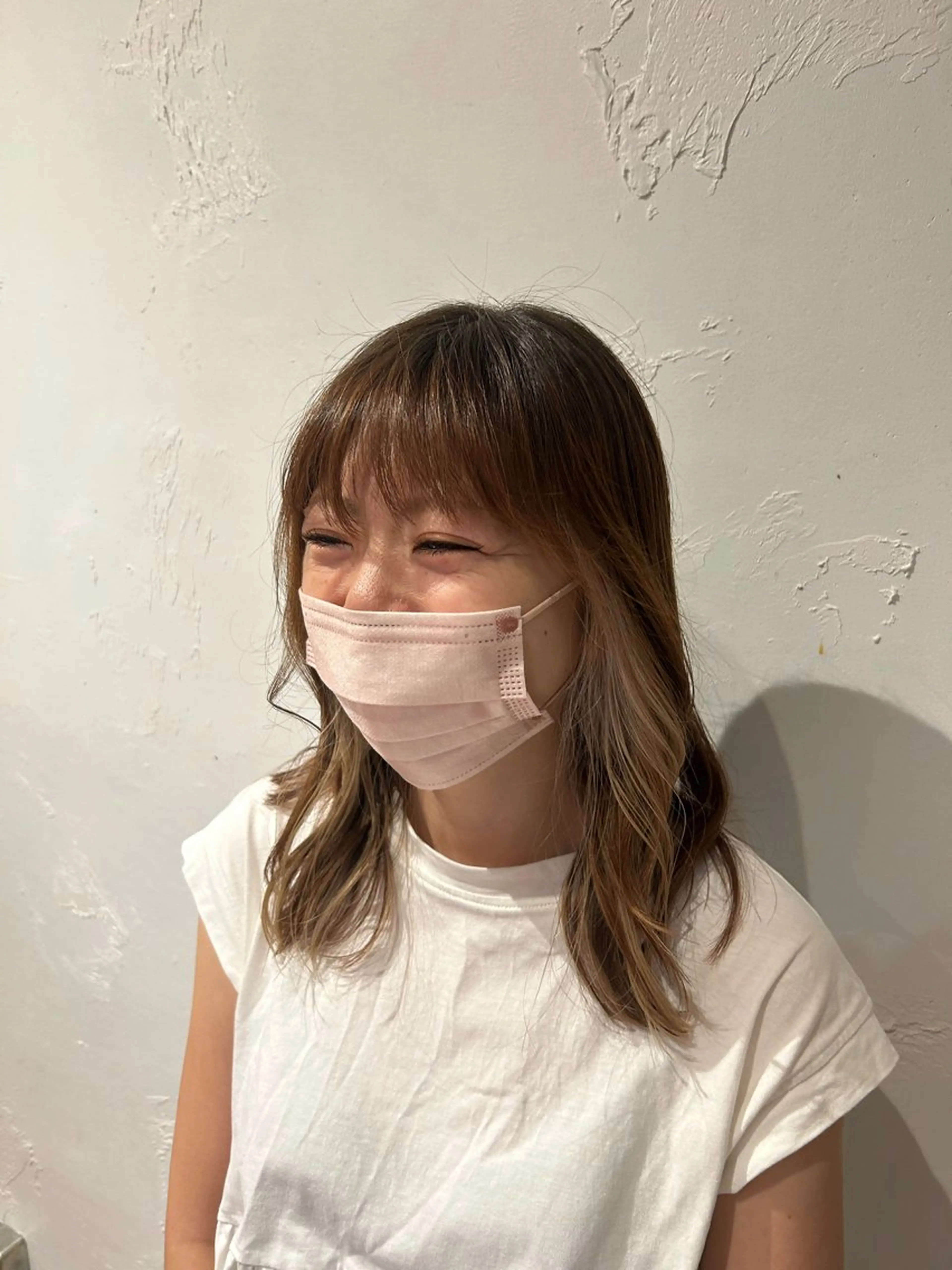 セミロング カラー ベージュカラー 成田 智彩のヘアスタイル