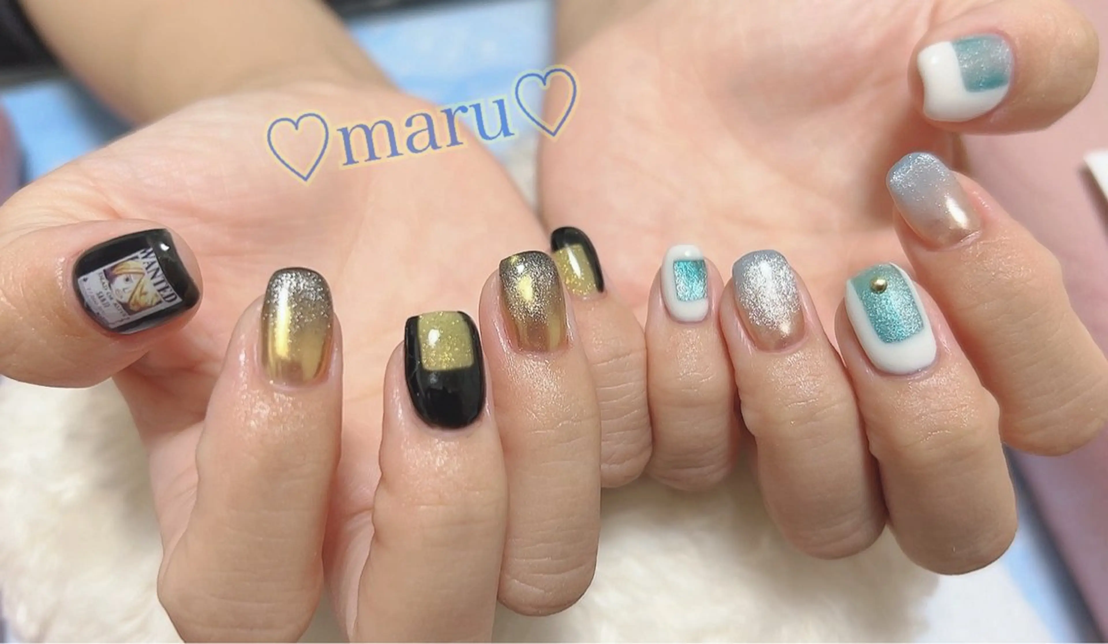 ネイル 持ち込み ハンドネイル フットネイル まるみ ♡のネイルデザイン