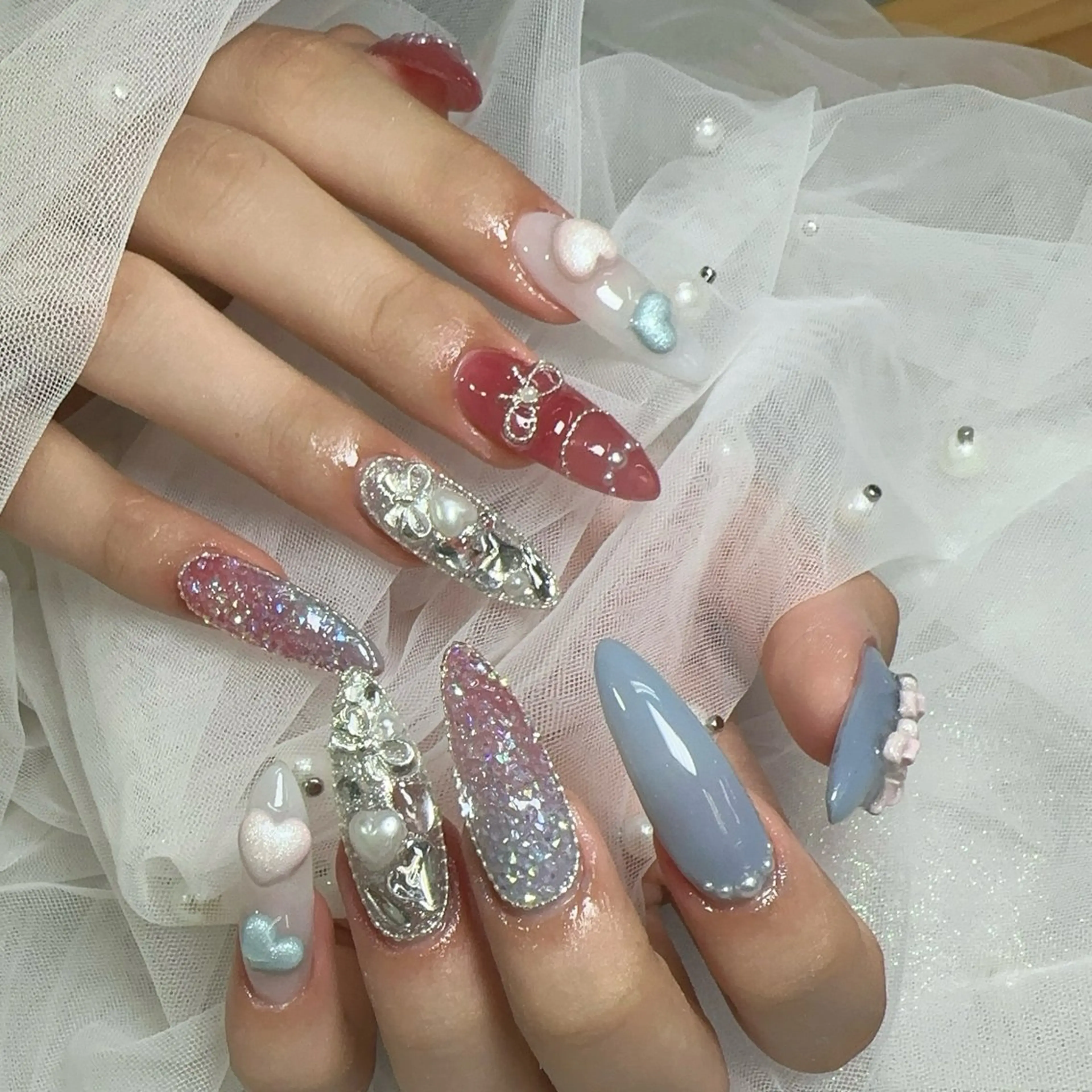 ネイル ハンドネイル Hey🌈NAIL 長さ出し専門店のネイルデザイン