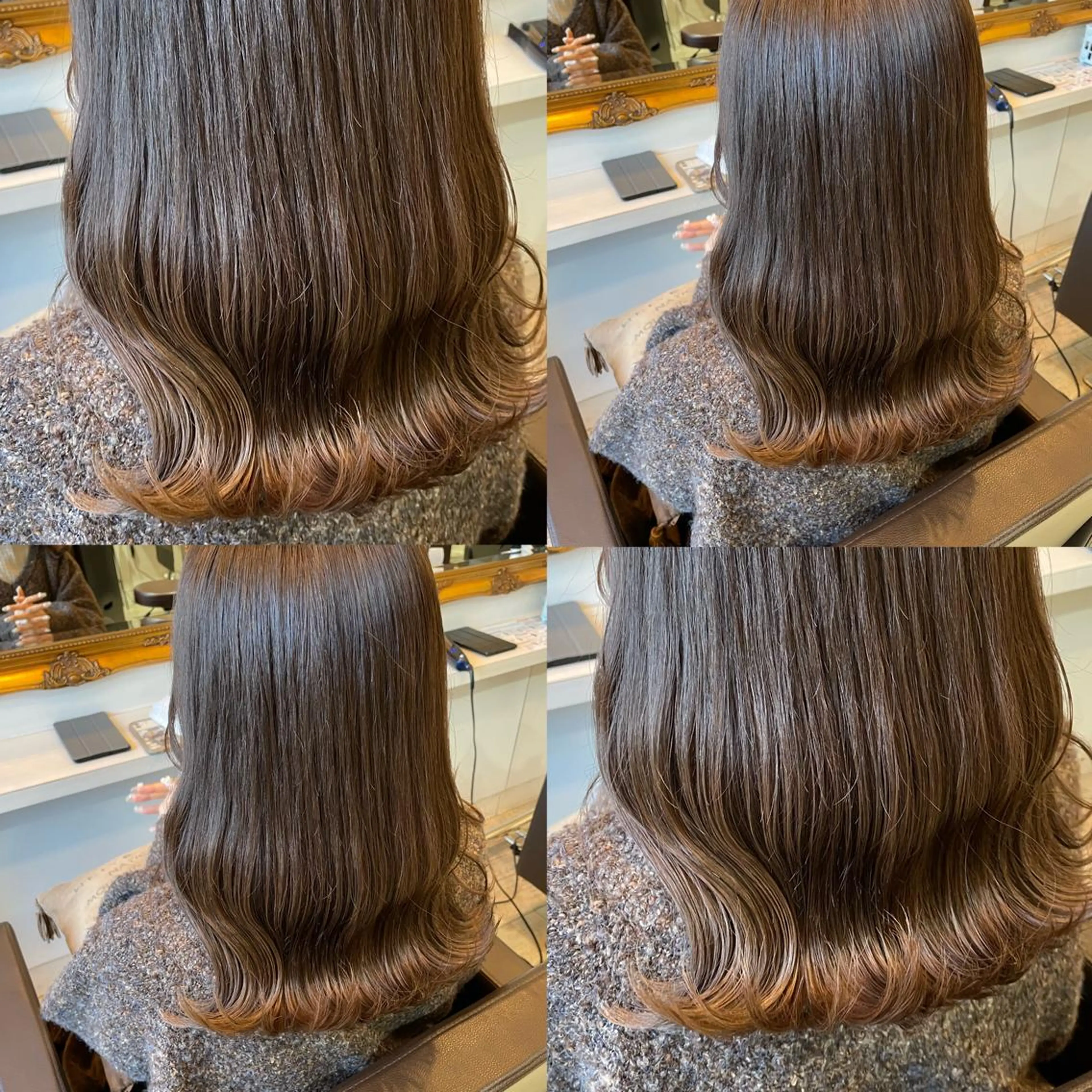 セミロング カット ヘアカラー トリートメント 髪質改善×透明感× 艶髪🥀HIYORIのヘアスタイル