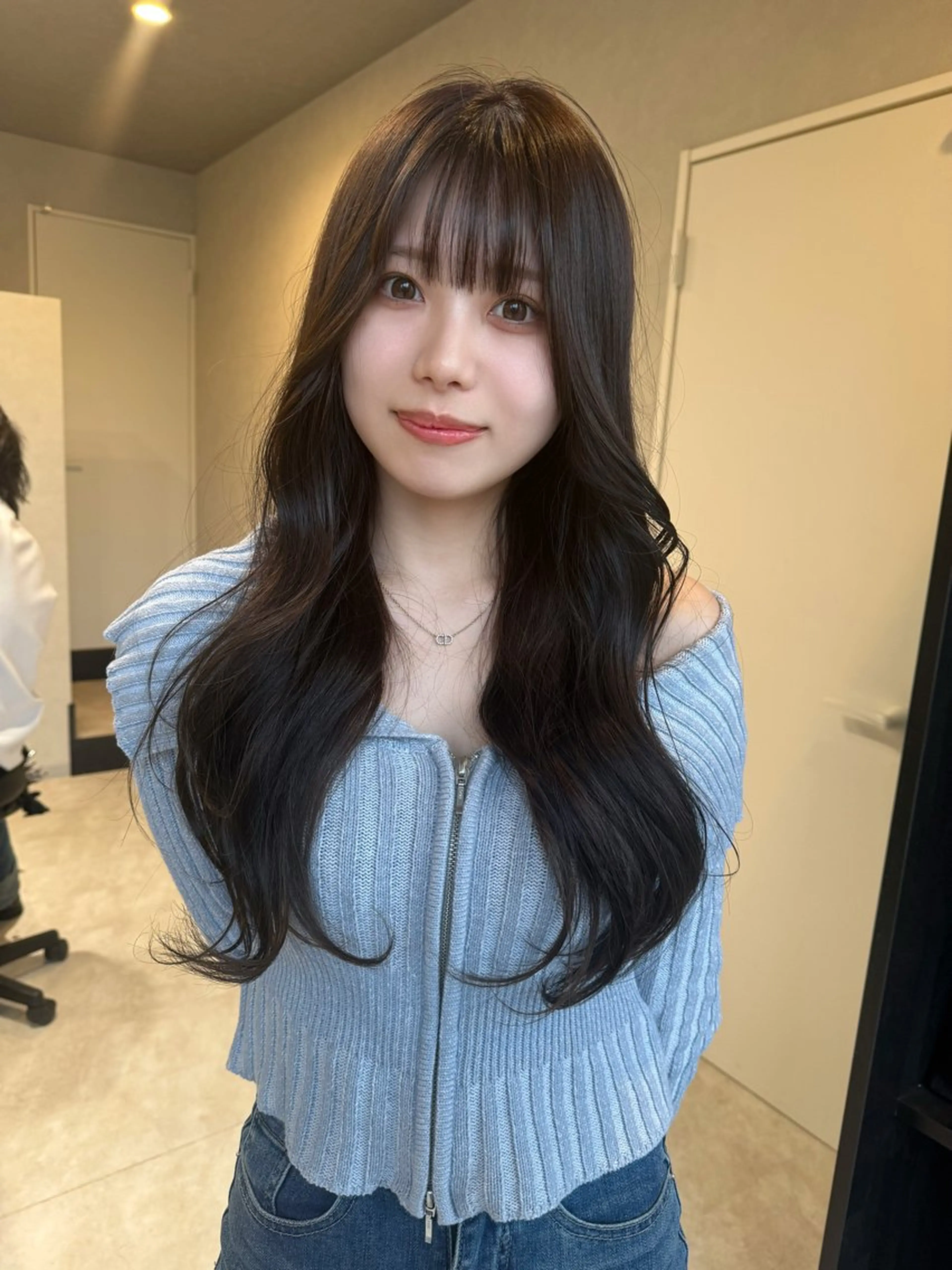 ロング カラー レイヤーカット カット ヘアカラー トリートメント 透明感カラー/ボブ misaki °＊のヘアスタイル