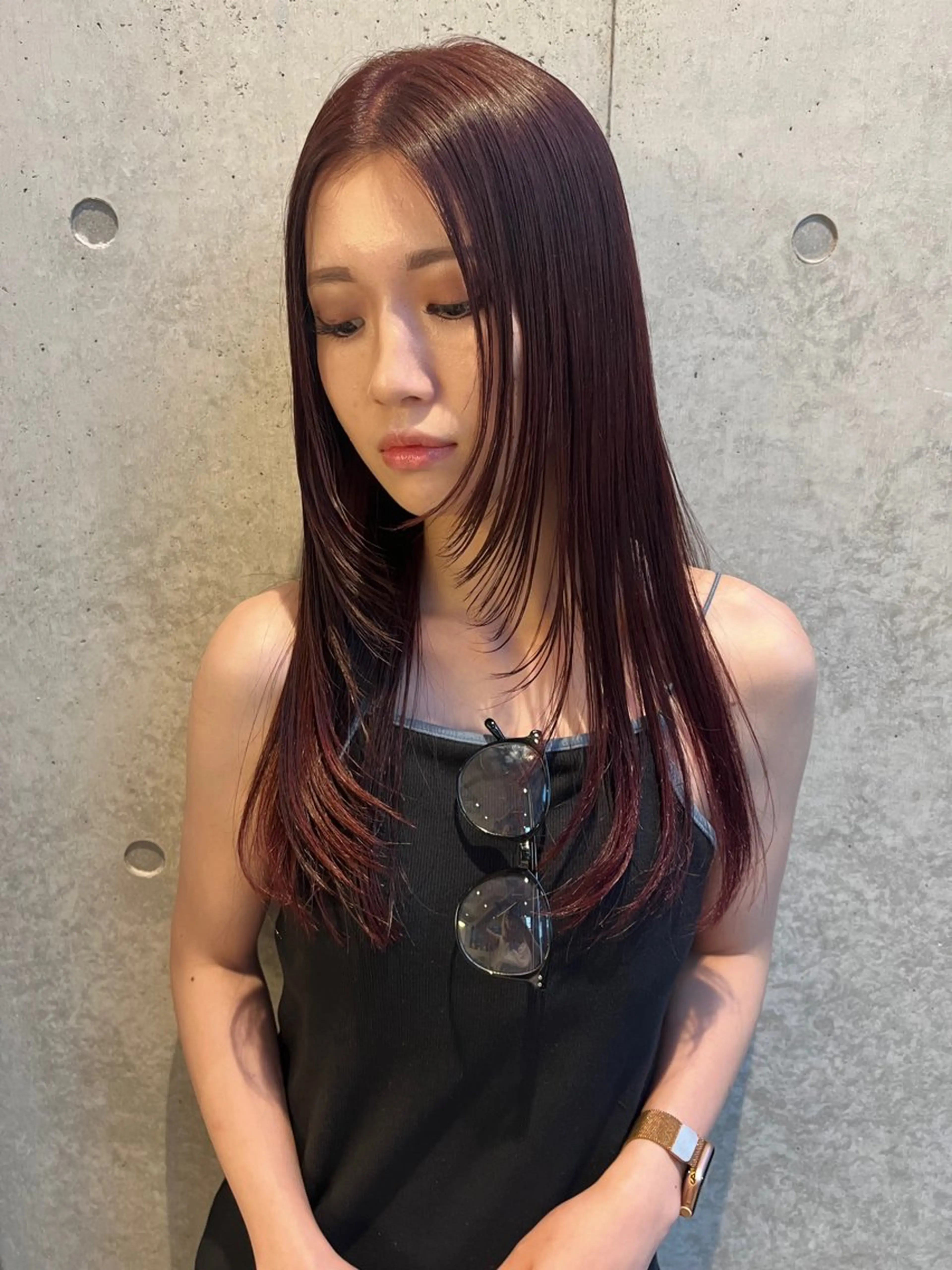 ロング カラー ブリーチ ブリーチなしカラー yuuna/ レイヤーカット🎀のヘアスタイル