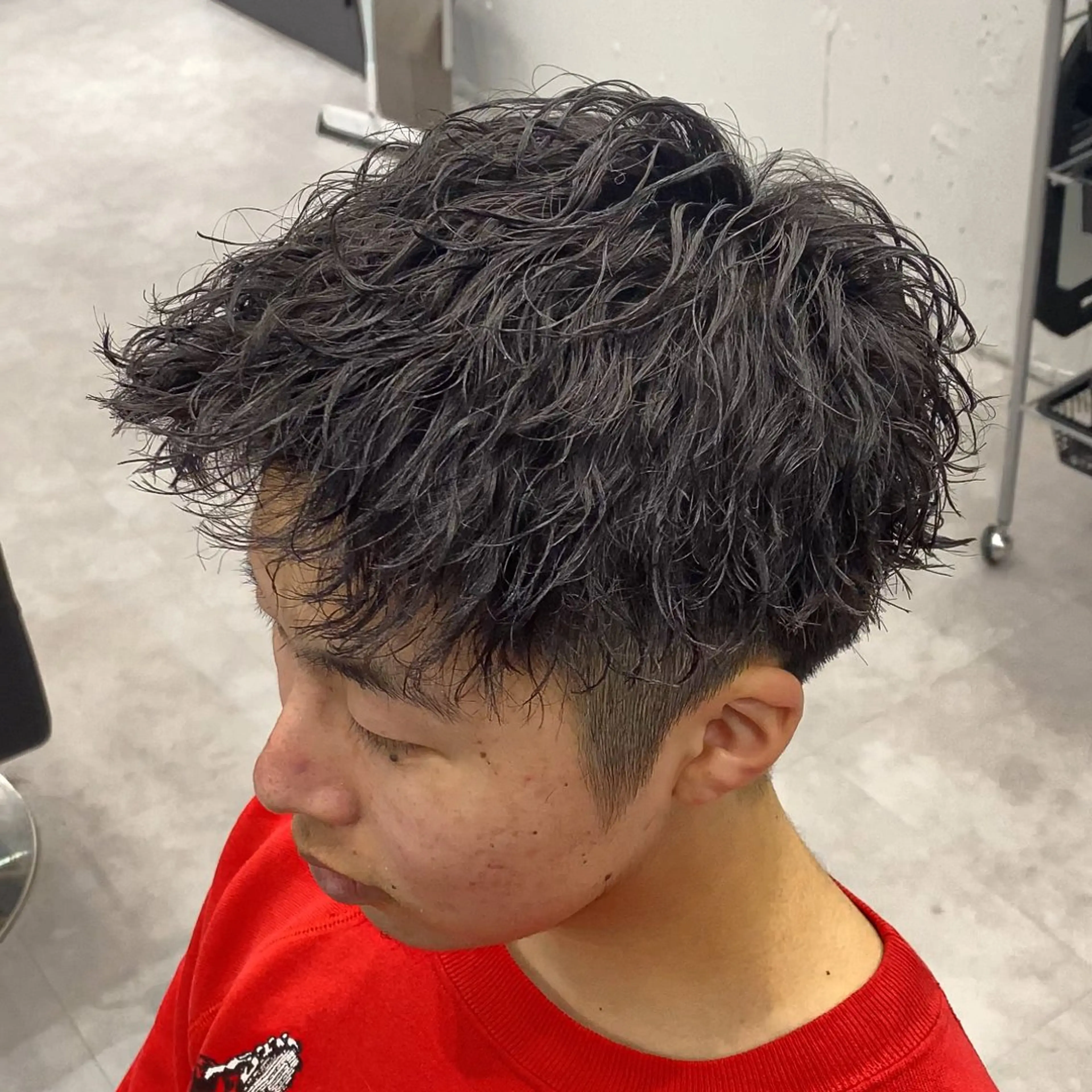 ショート パーマ メンズ カット パーマ メンズ特化LIBER 石川玲央のヘアスタイル