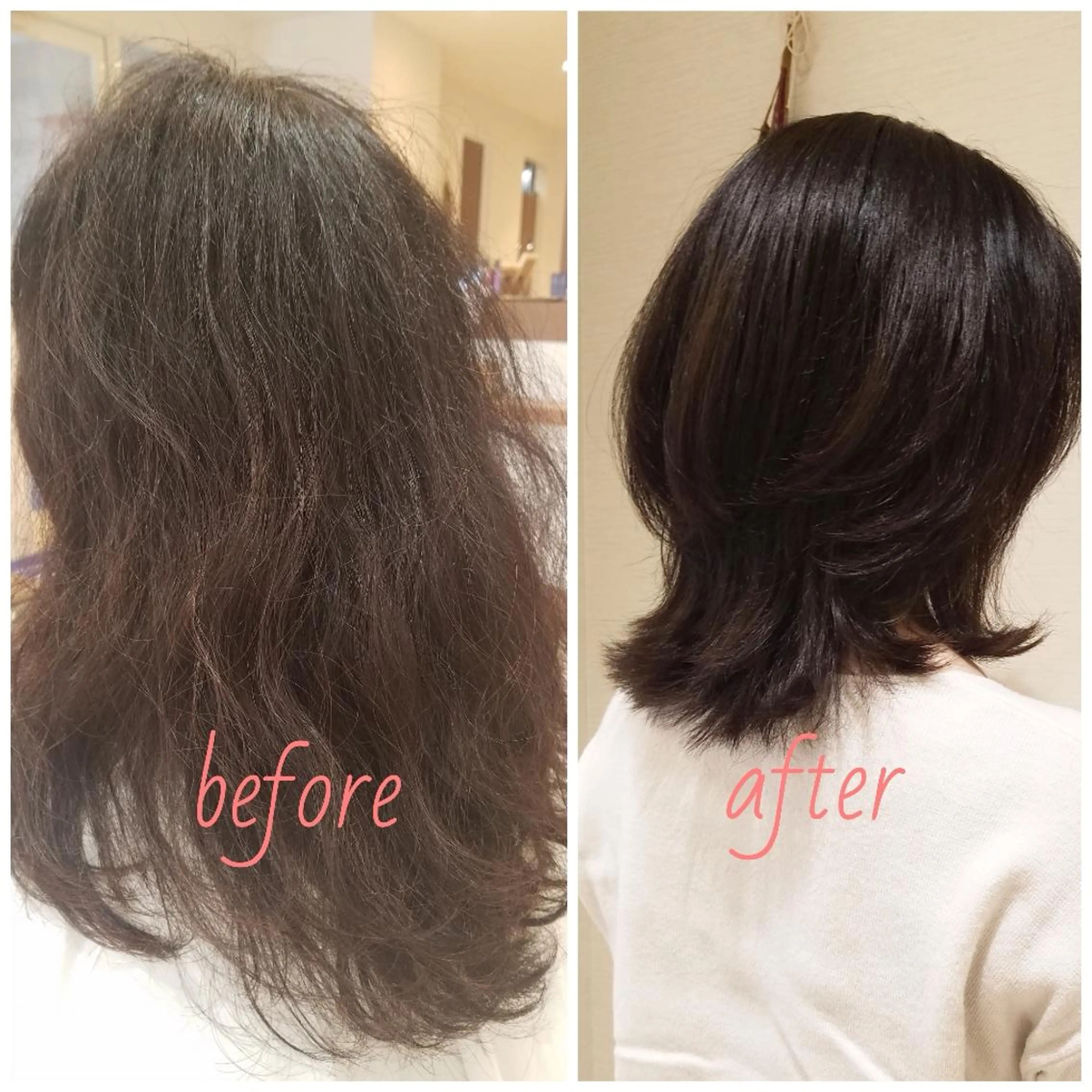 ロング カット 縮毛矯正 村岡【店長】 【骨格矯正ショート】のヘアスタイル