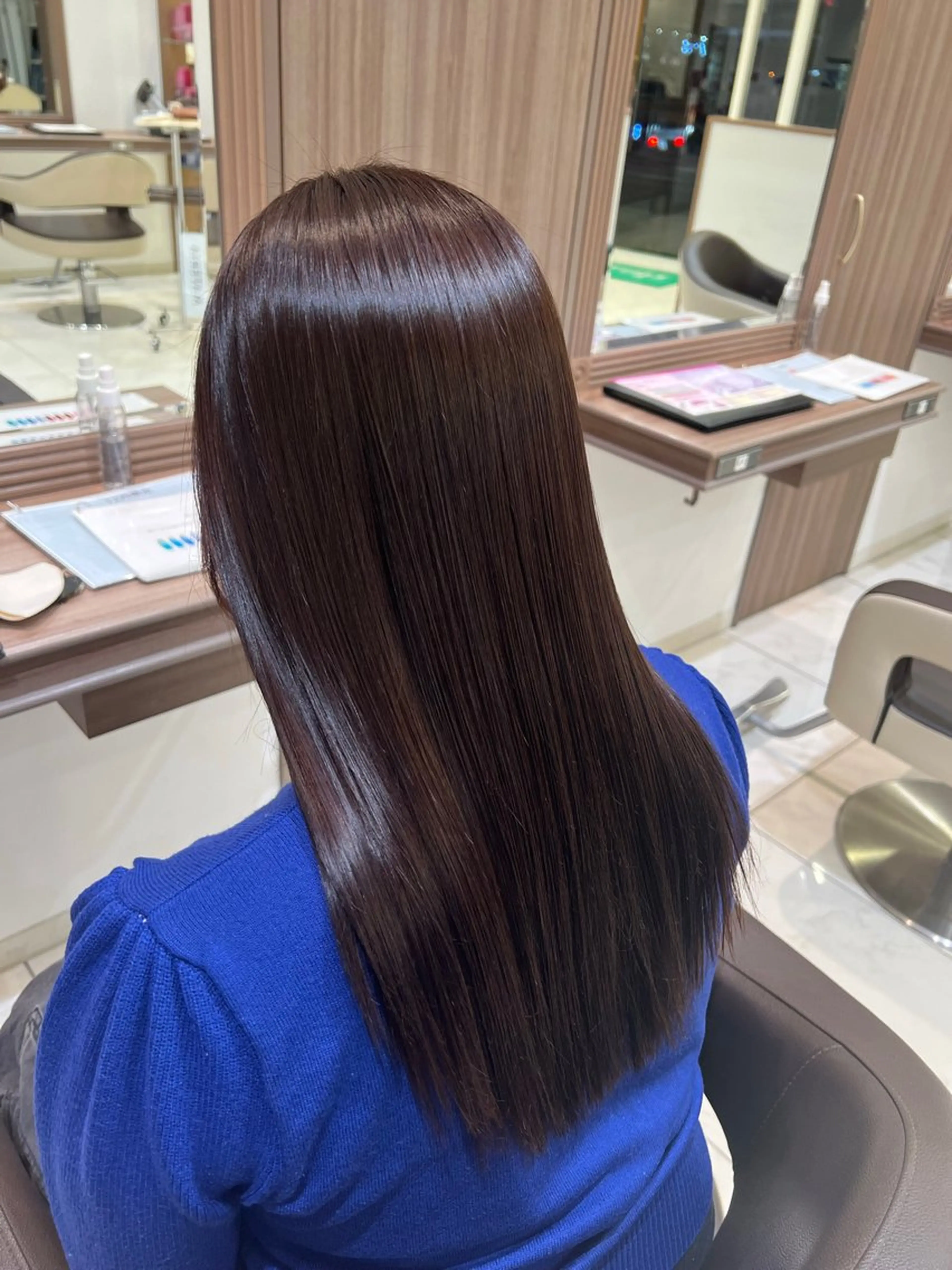 ロング カット ヘアカラー 縮毛矯正 "美髪"ストレート 矯正/佐野友尉のヘアスタイル