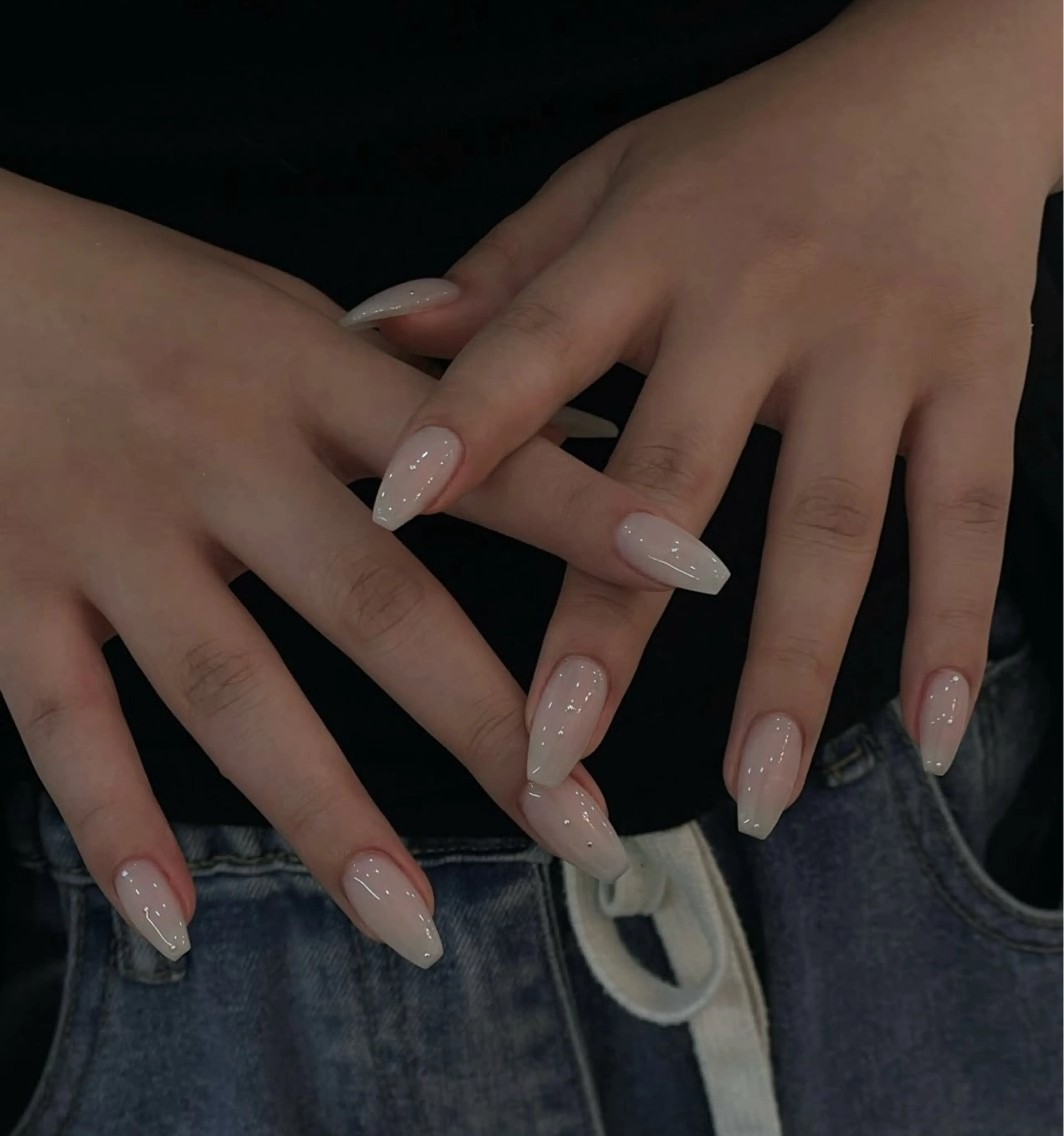 ネイル アートネイル フレンチネイル ジェルネイル キラキラネイル ニュアンスネイル ハンドネイル Ryu Nail Studio所属・Ryu Nail YukiChanのネイルデザイン