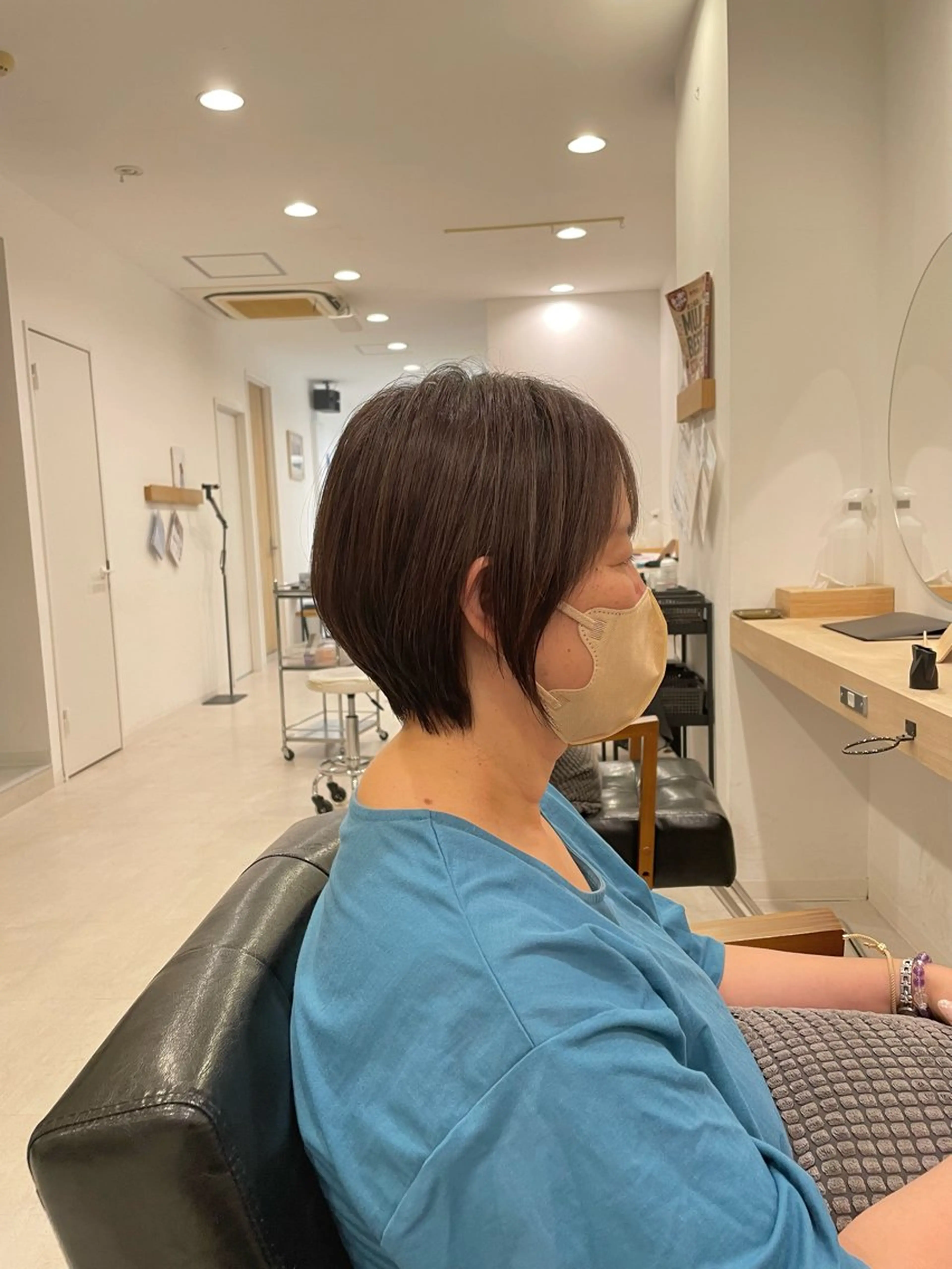 ショート 丸みショート アッシュ ショートヘア Noel所属・福井 茉菜美のヘアスタイル