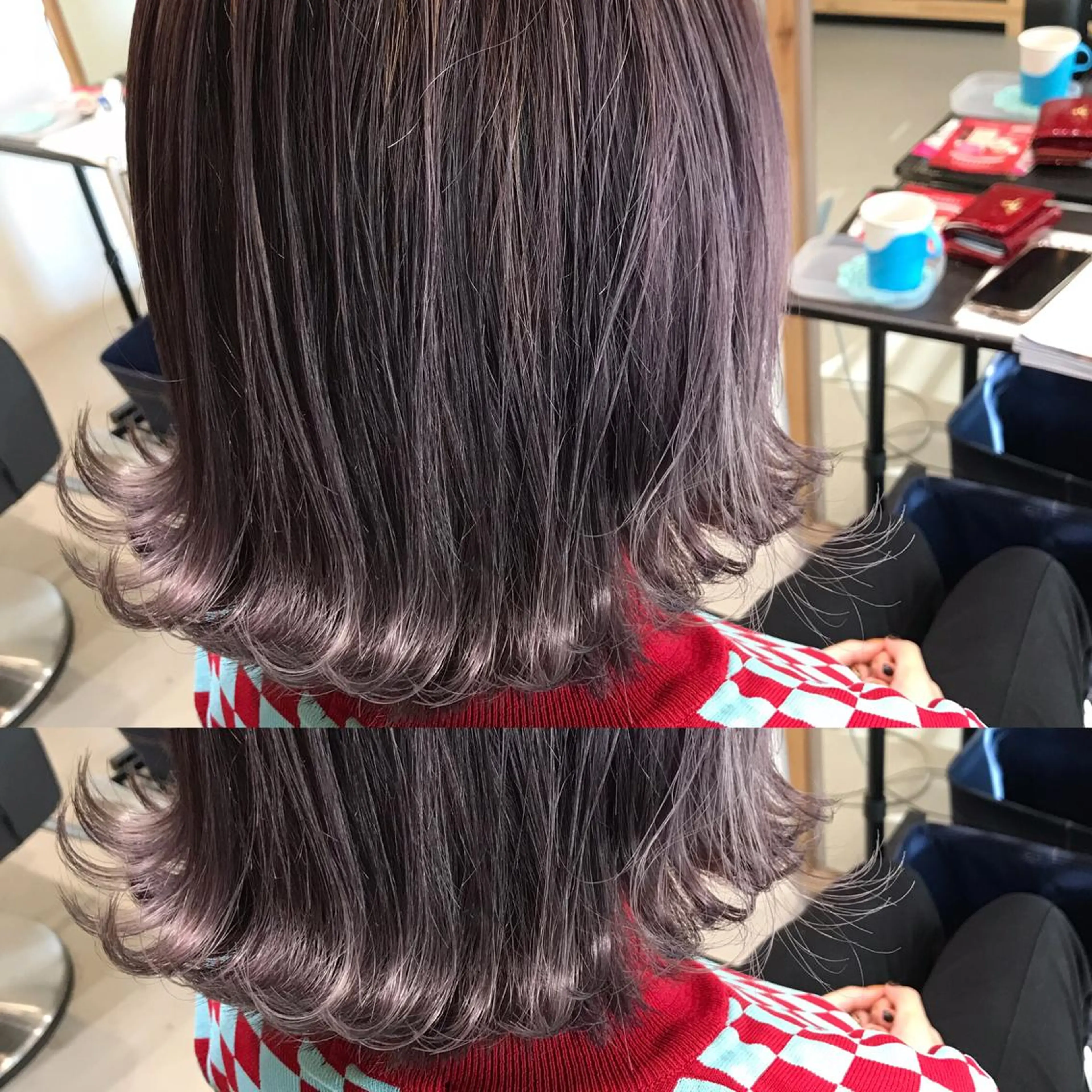 ショート カラー パープルカラー ヘアカラー 大久保 隆蔵のヘアスタイル