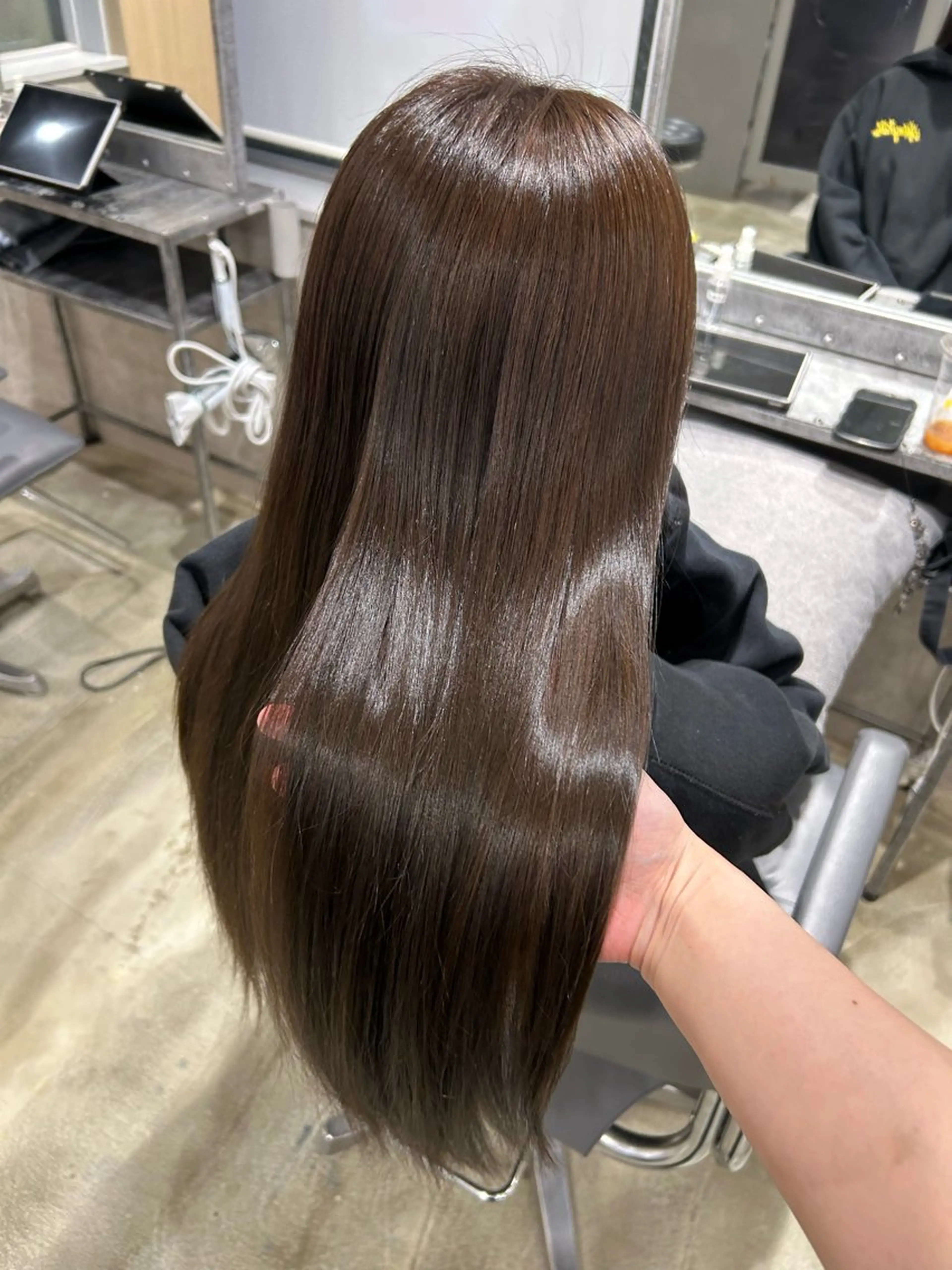 ロング カラー アッシュ ベージュカラー 新宿ハイトーン /艶髪カラー/のりかのヘアスタイル