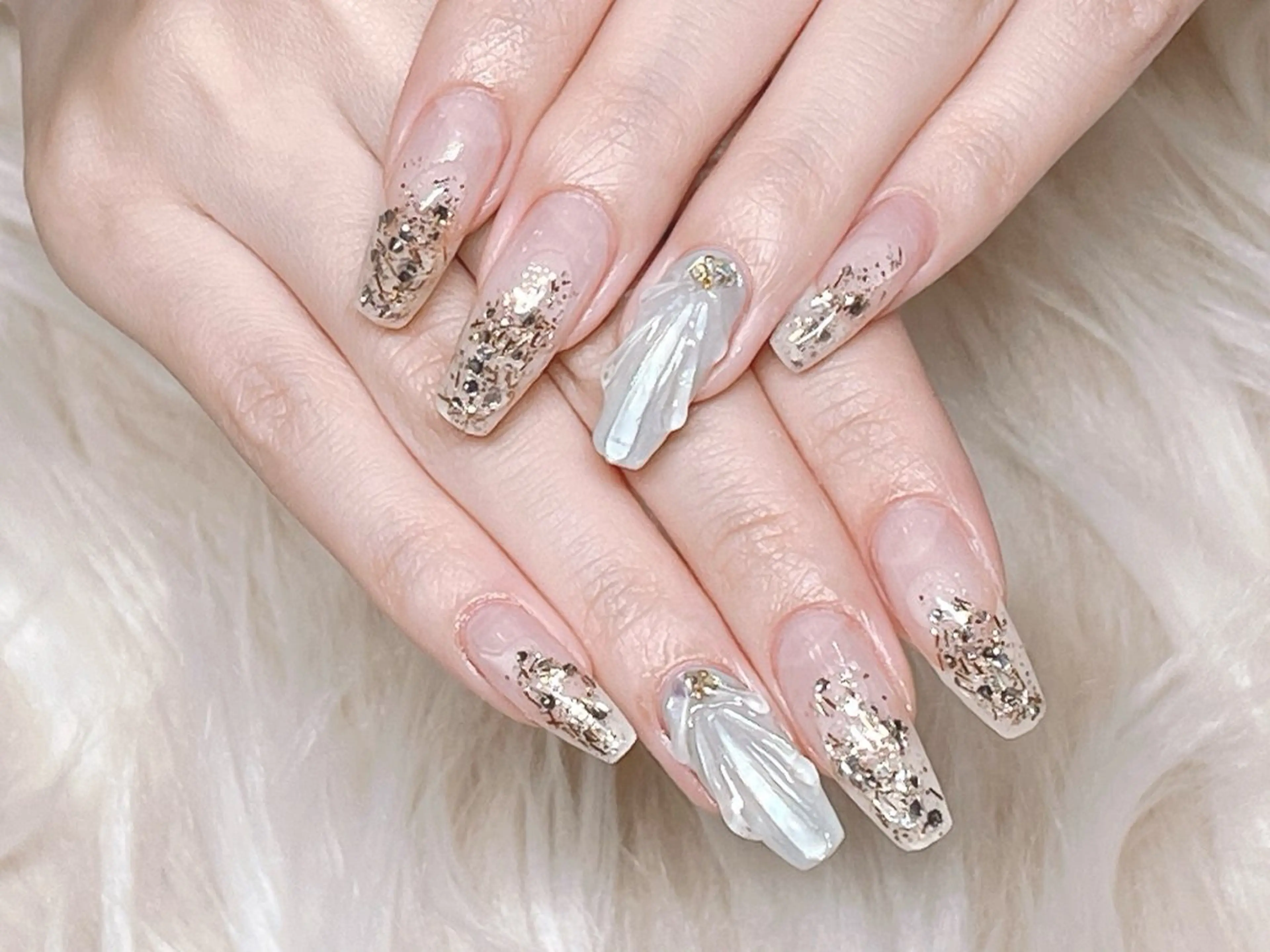 ネイル 長さ出し フットネイル フレンチネイル ジェルネイル グラデーション ハンドネイル Nail&eye Belire 新宿のネイルデザイン