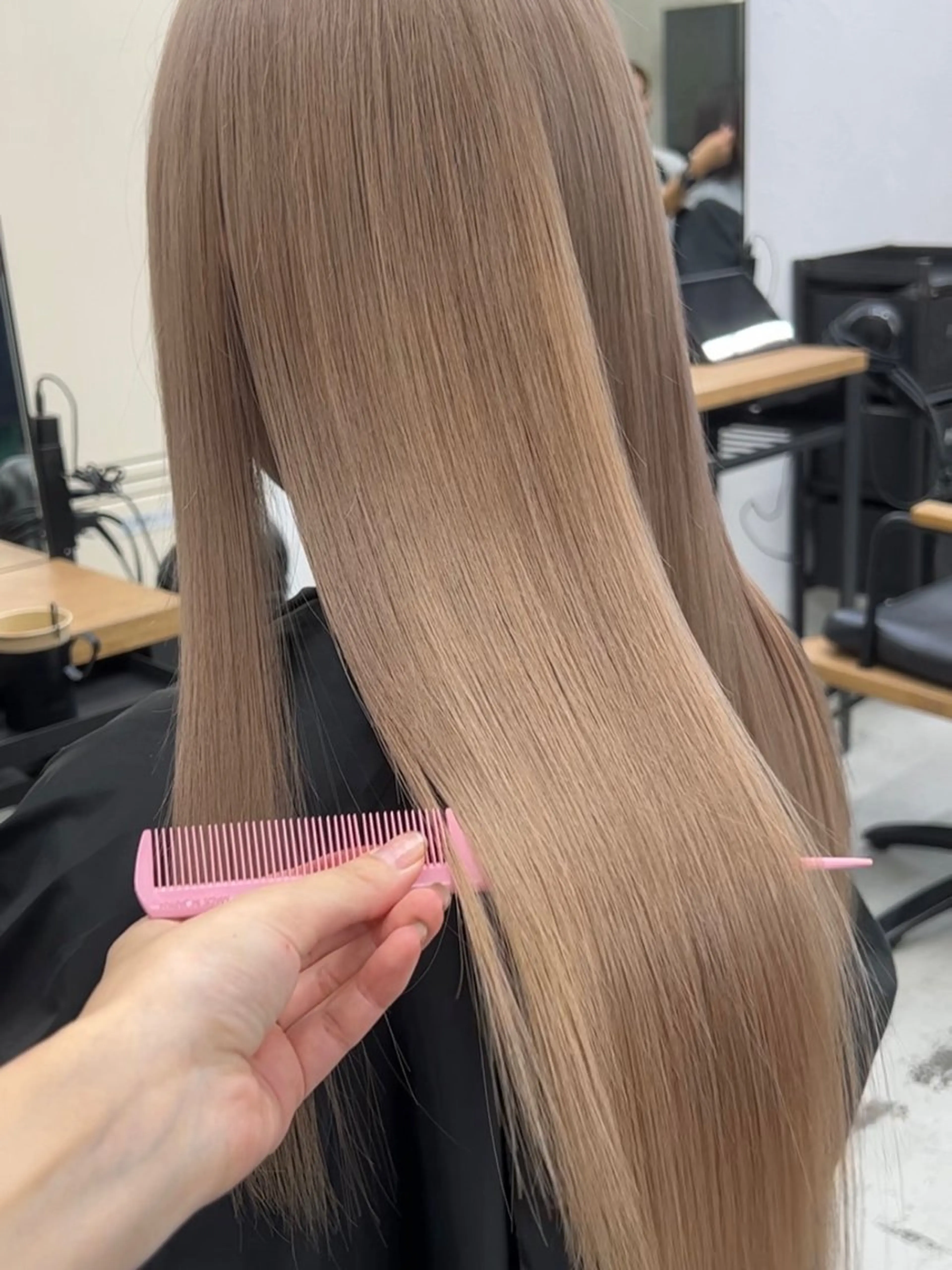 ロング カラー トリートメント ヘアカラー トリートメント 韓国/ハイトーン/ ボブ🎀MIKU🎀のヘアスタイル