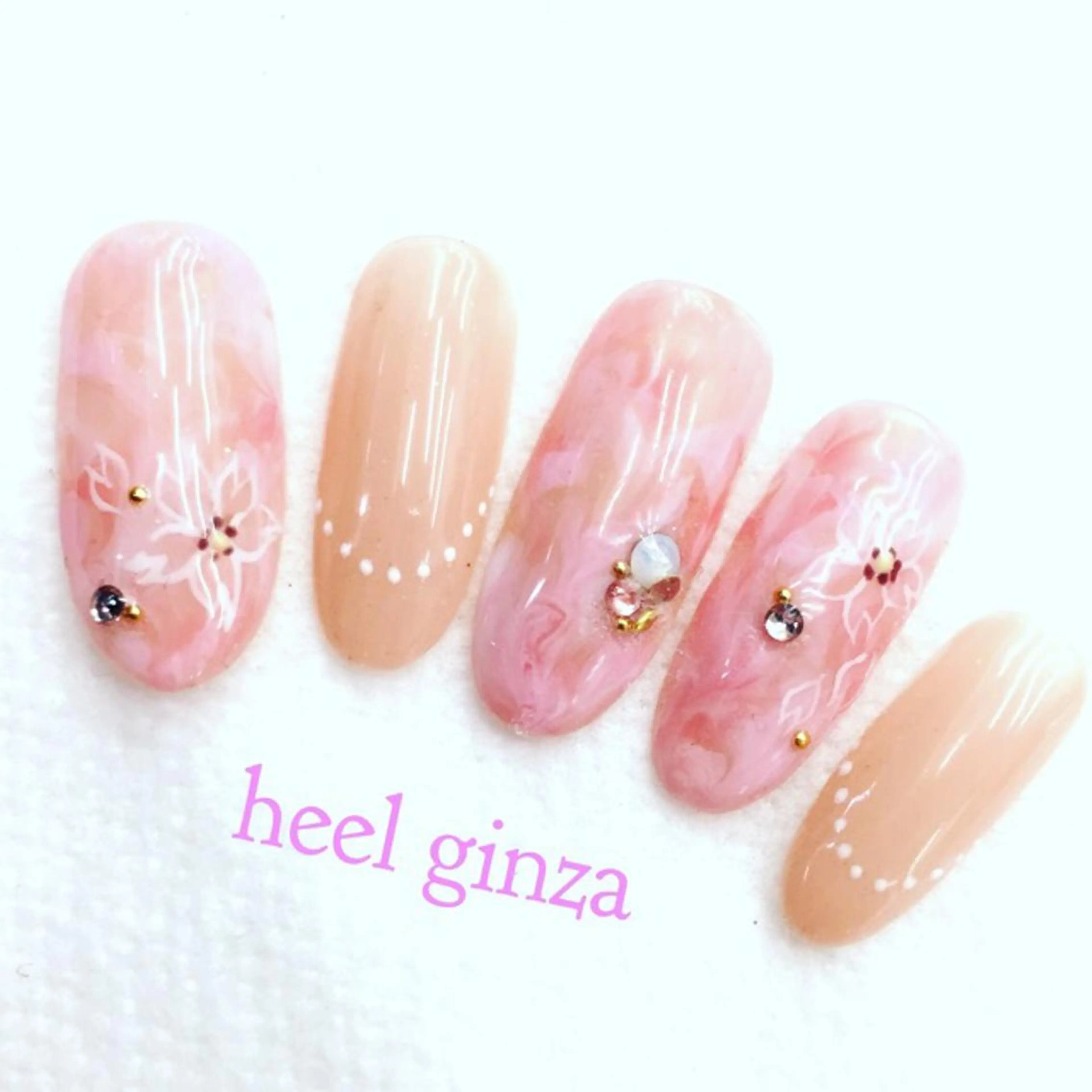ネイル アートネイル 桜ネイル miel nailのネイルデザイン
