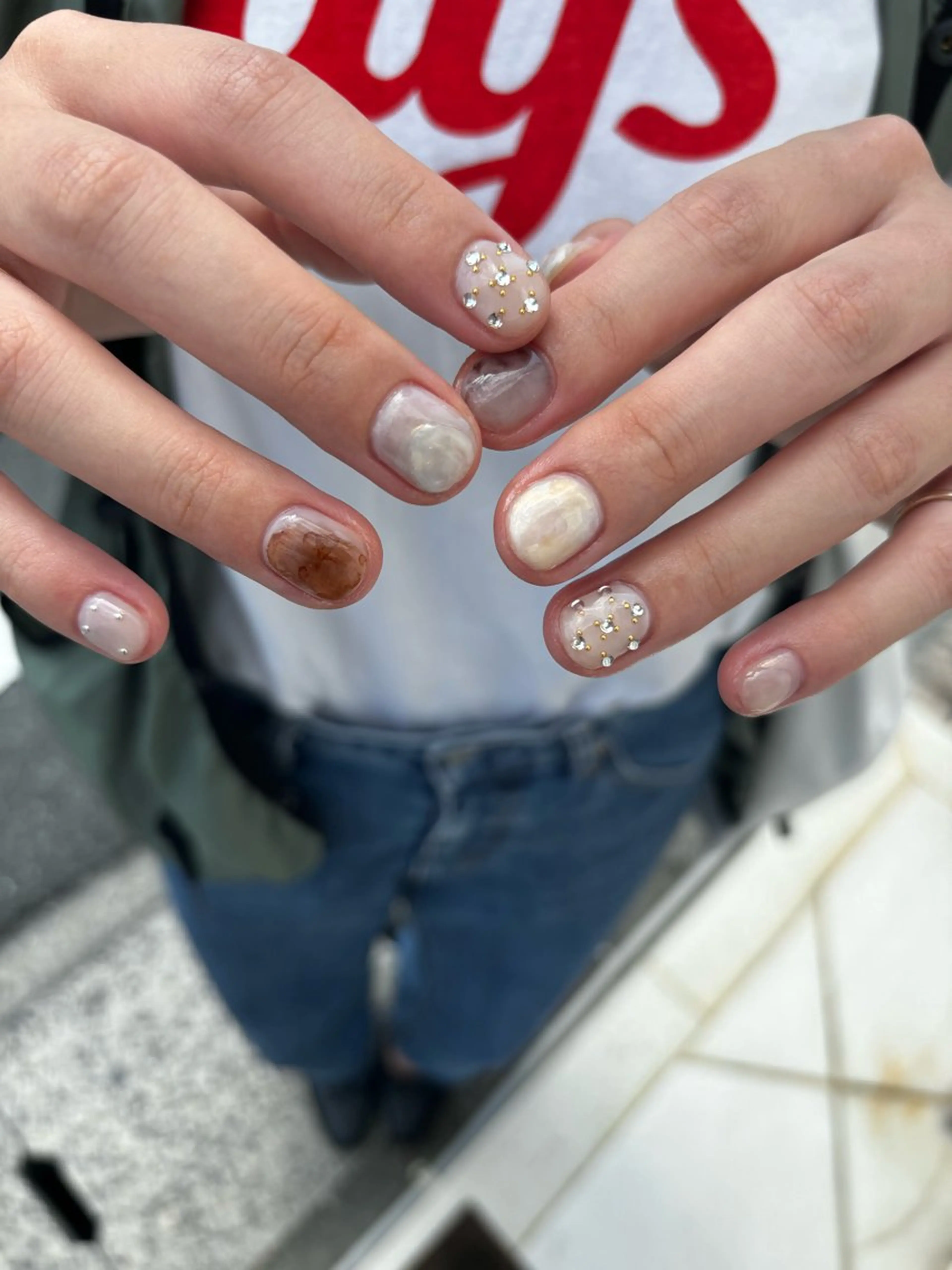 ネイル 持ち込み ハンドネイル Maede Kanaのネイルデザイン