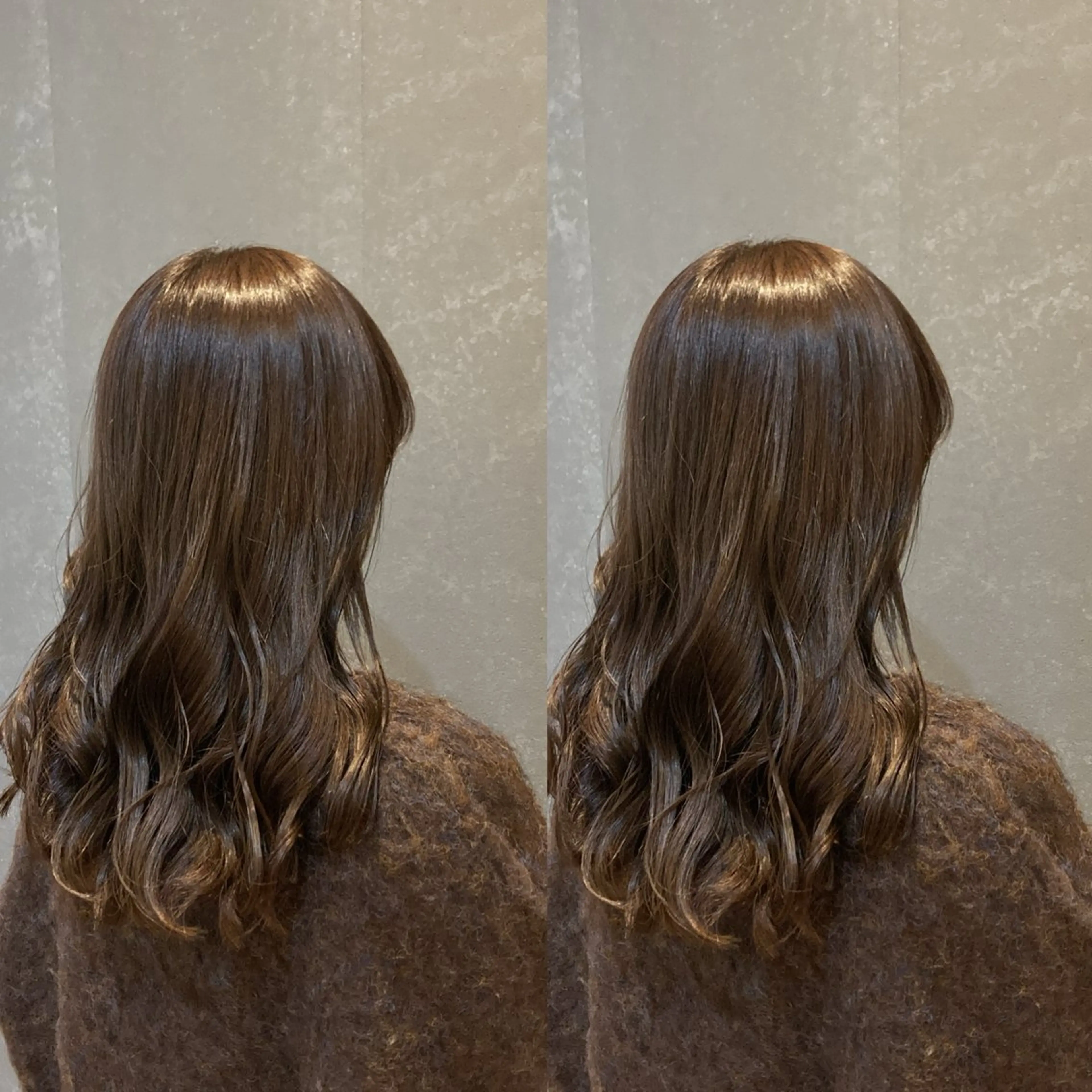 ミディアム カラー ブラウンカラー schon所属・み うのヘアスタイル