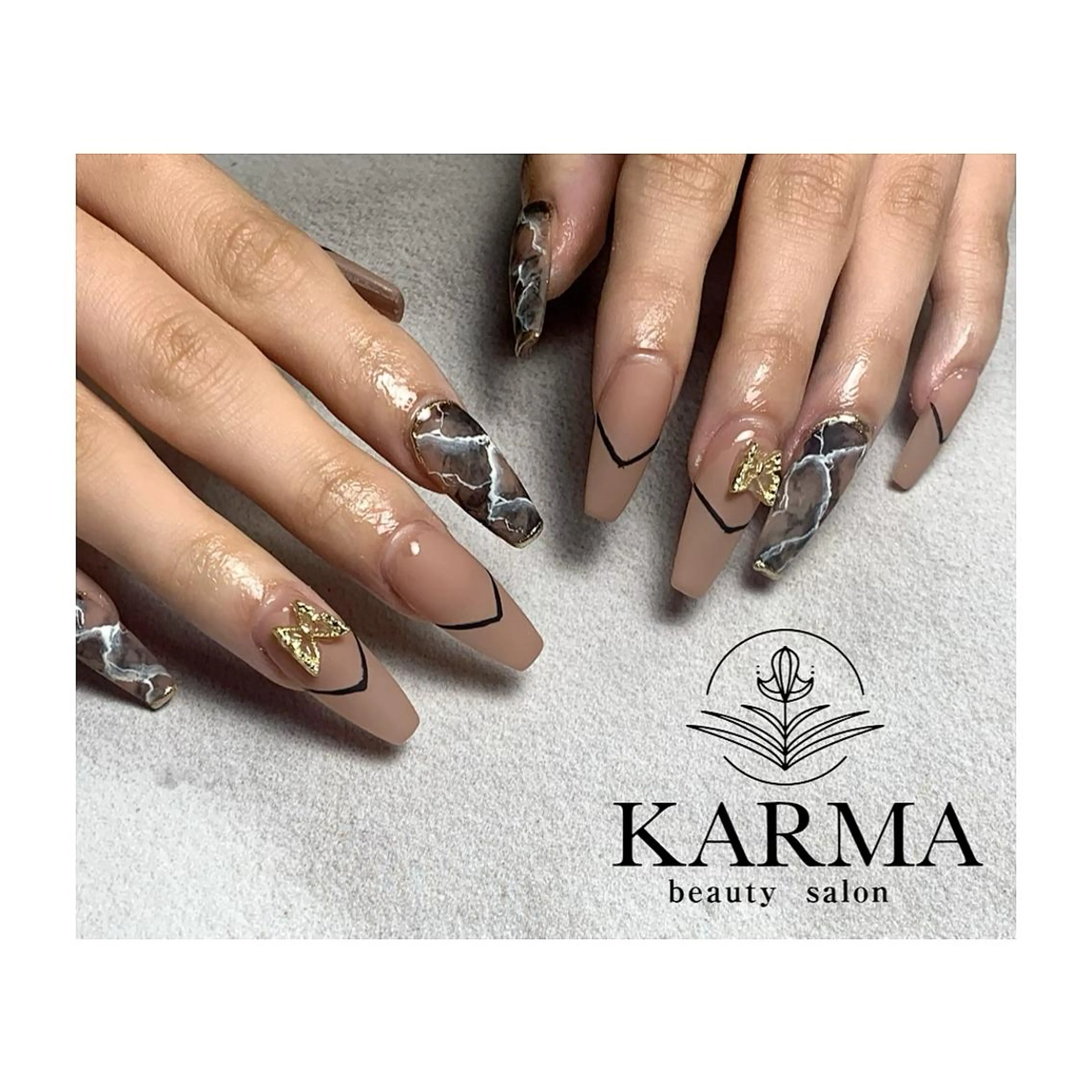 ロング ネイル ハンドネイル KARMA salonのネイルデザイン