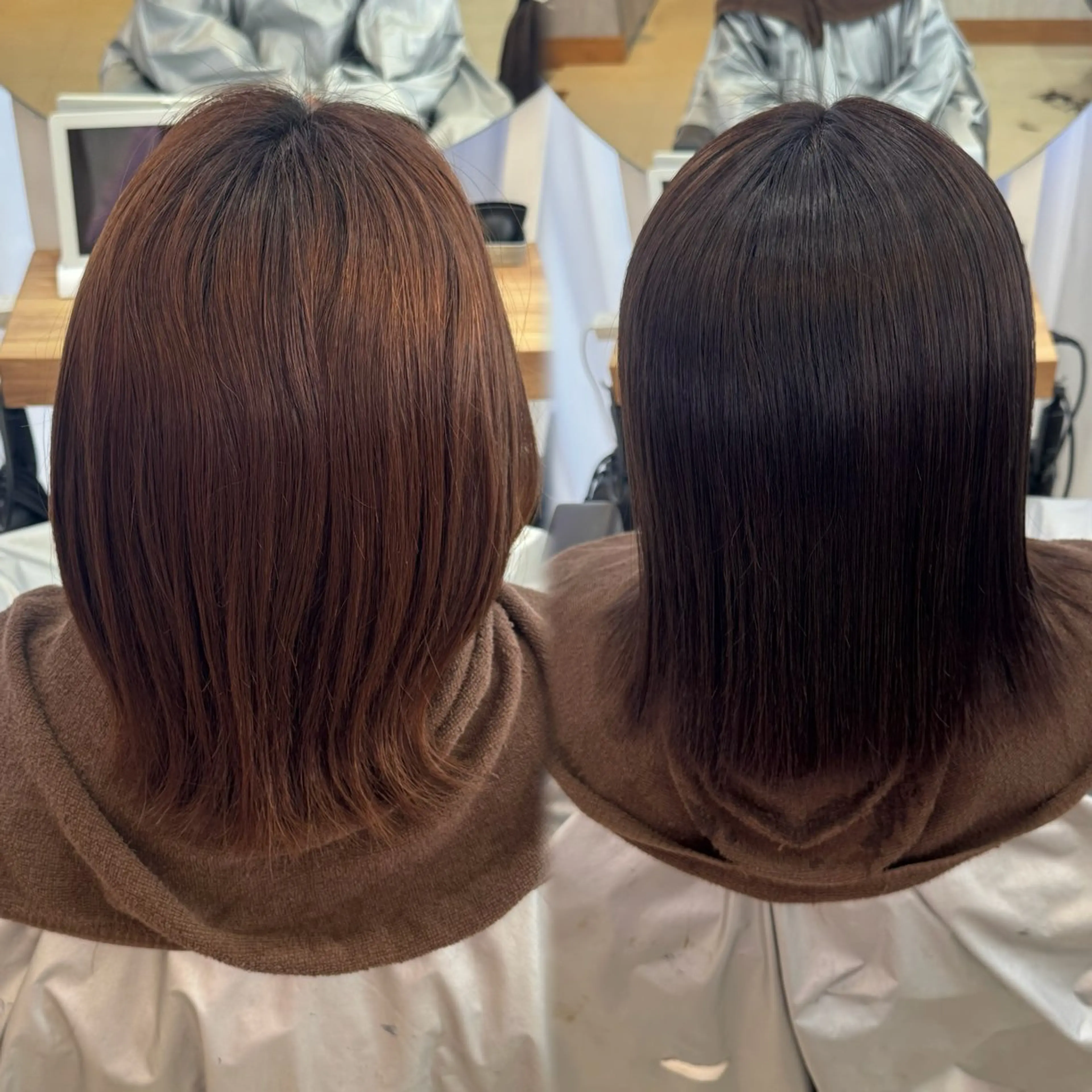 ミディアム ヘアカラー Agu hair 粉河のヘアスタイル