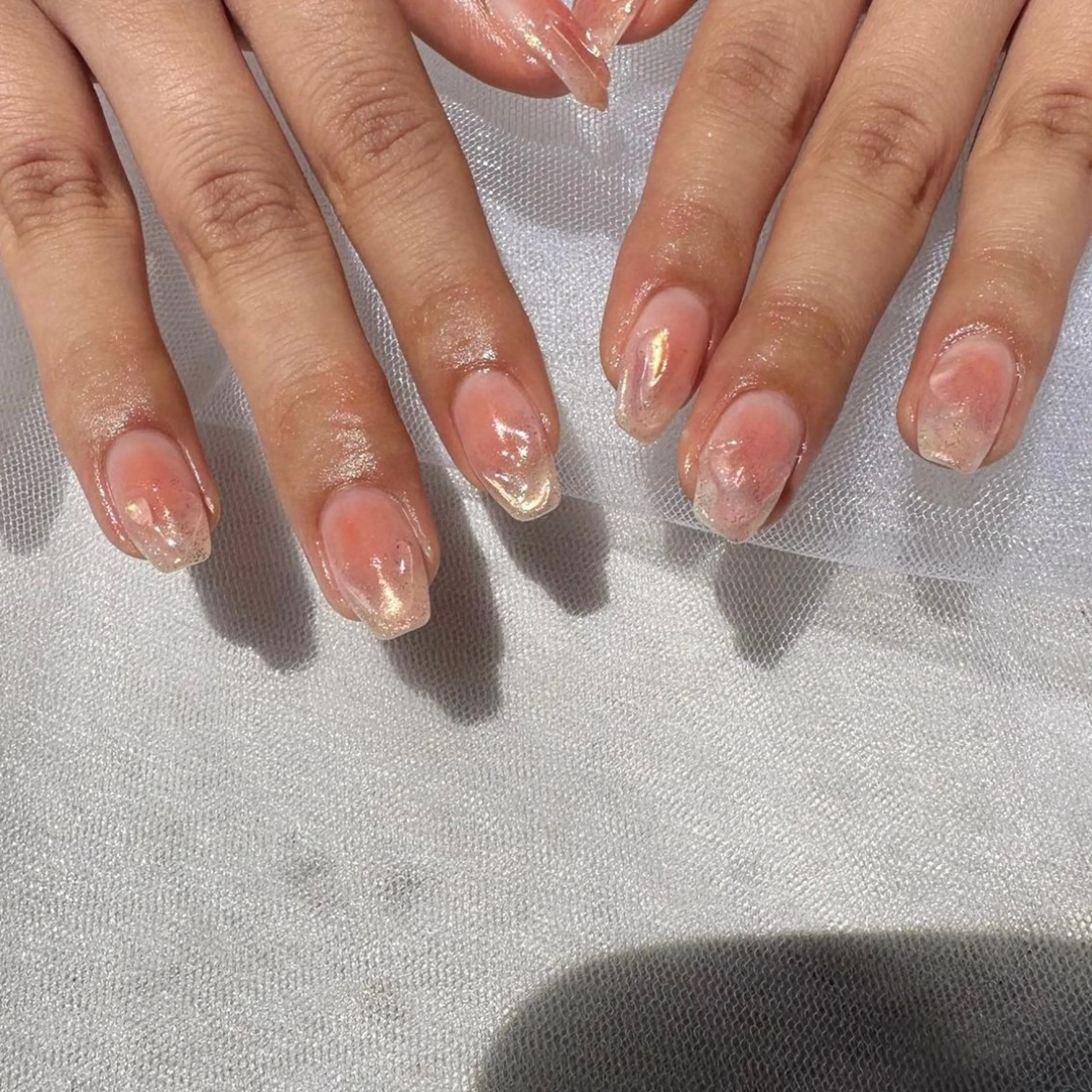 ネイル チークネイル クリアネイル 氷ネイル・うるうるネイル 韓国ネイル ニュアンスネイル 🪞KAPE NAIL 🪞のネイルデザイン