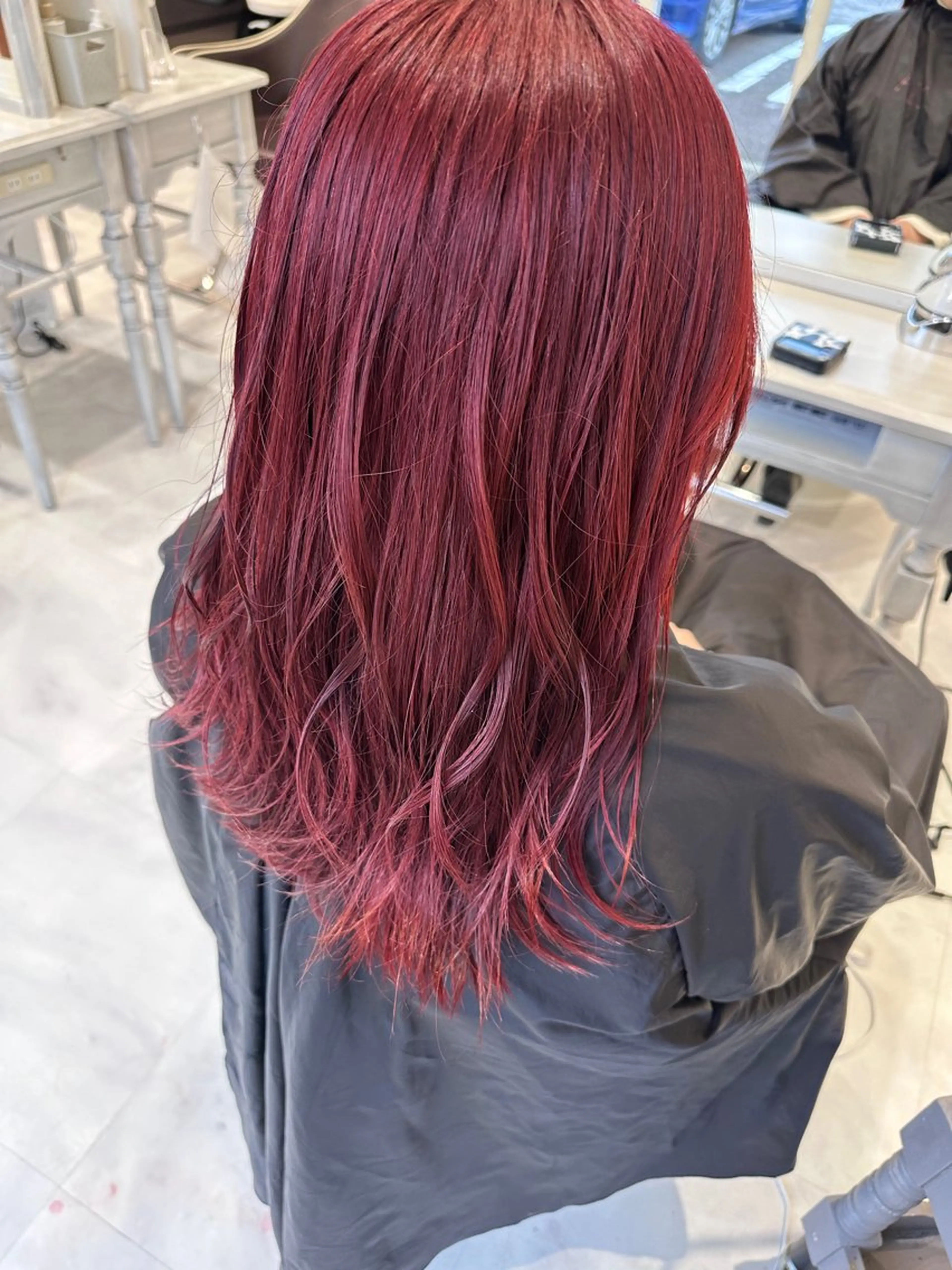 ロング カラー カット ヘアカラー 💘韓国カラー💘 クルミのヘアスタイル