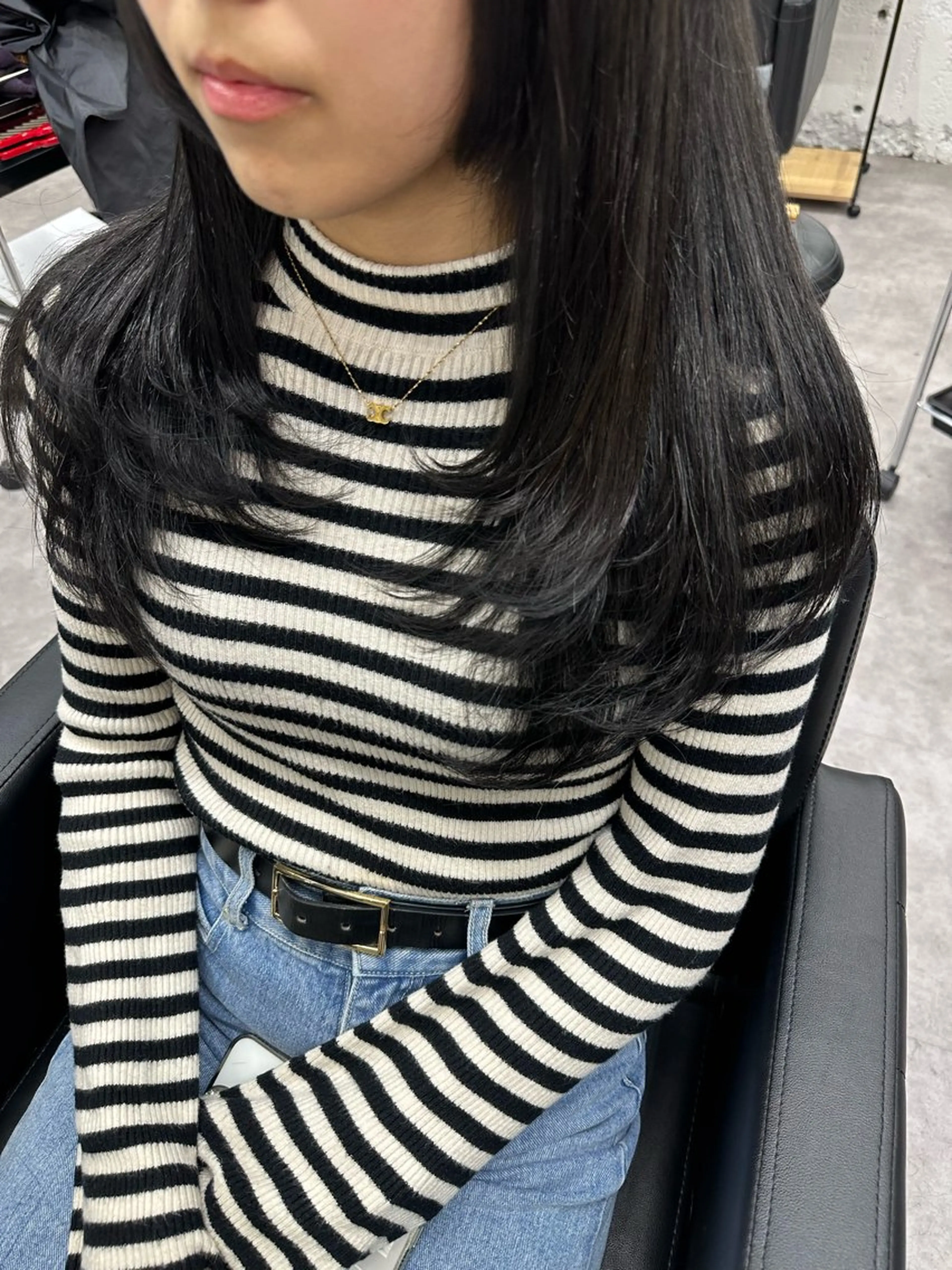 セミロング カット ヘアカラー 笹江 瑞穂のヘアスタイル