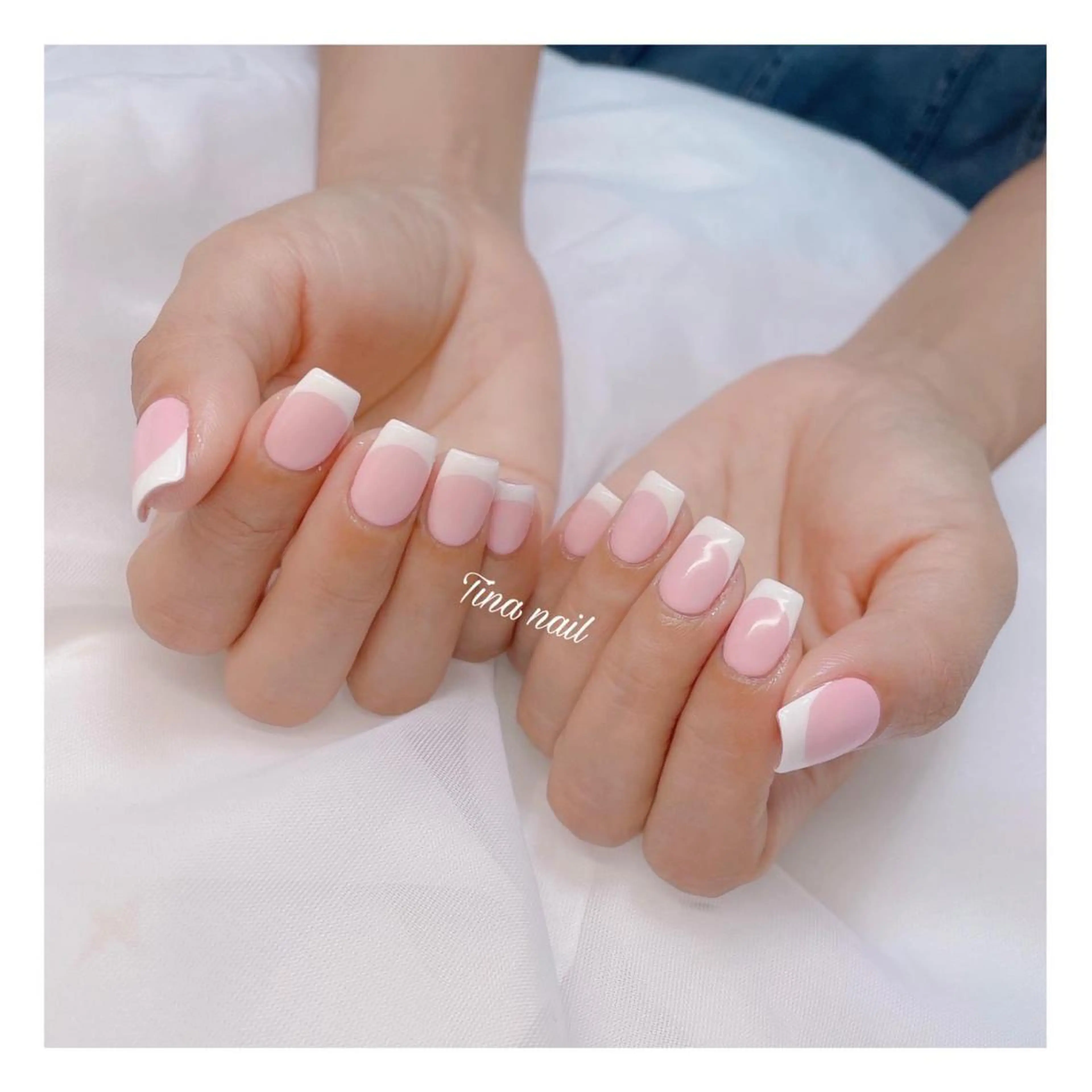 ネイル フレンチネイル ワンカラーネイル ハンドネイル Tina_Nailstudio所属・Tina Nailstudioのネイルデザイン