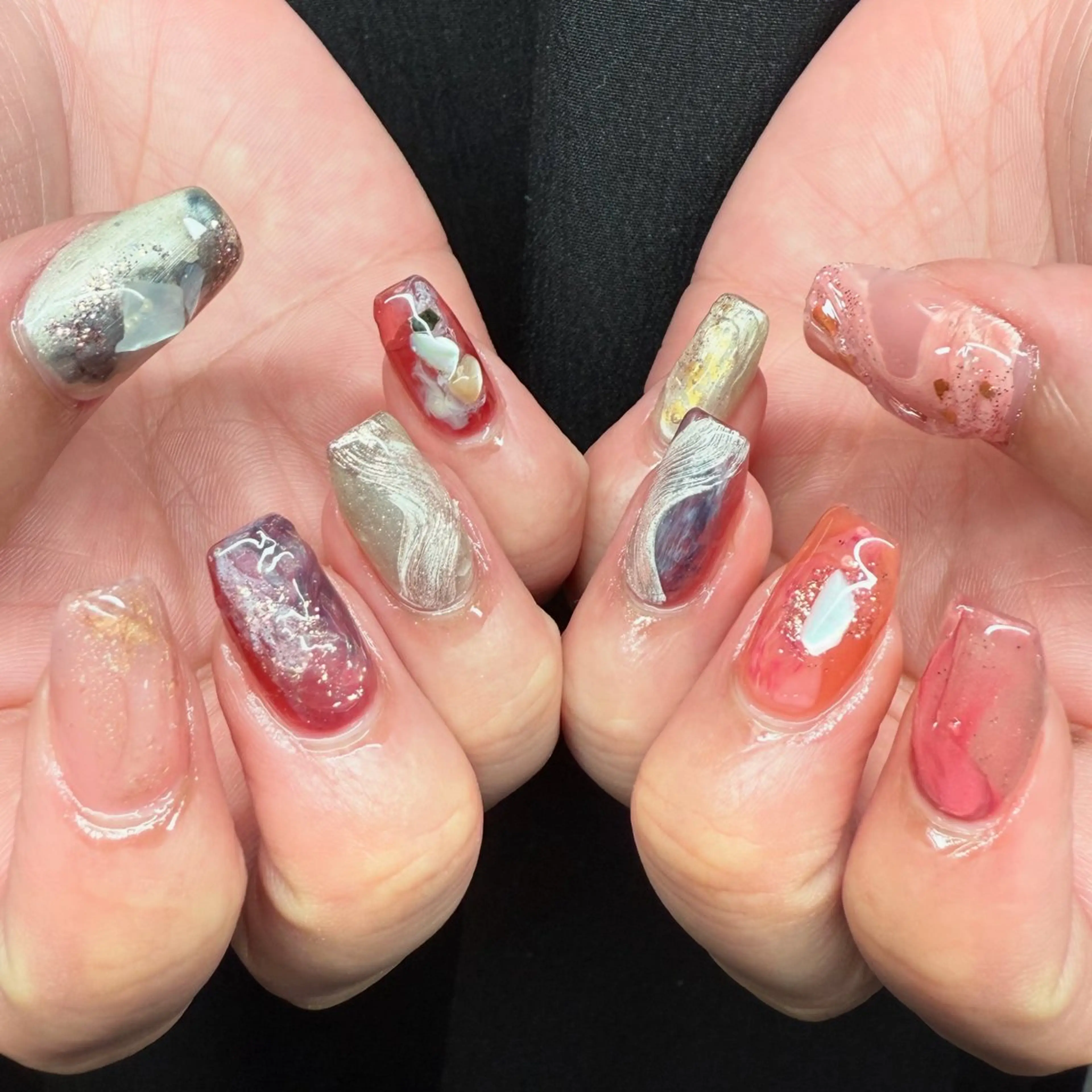 ネイル ニュアンスネイル シンプルネイル ハンドネイル posa nail モエミのネイルデザイン