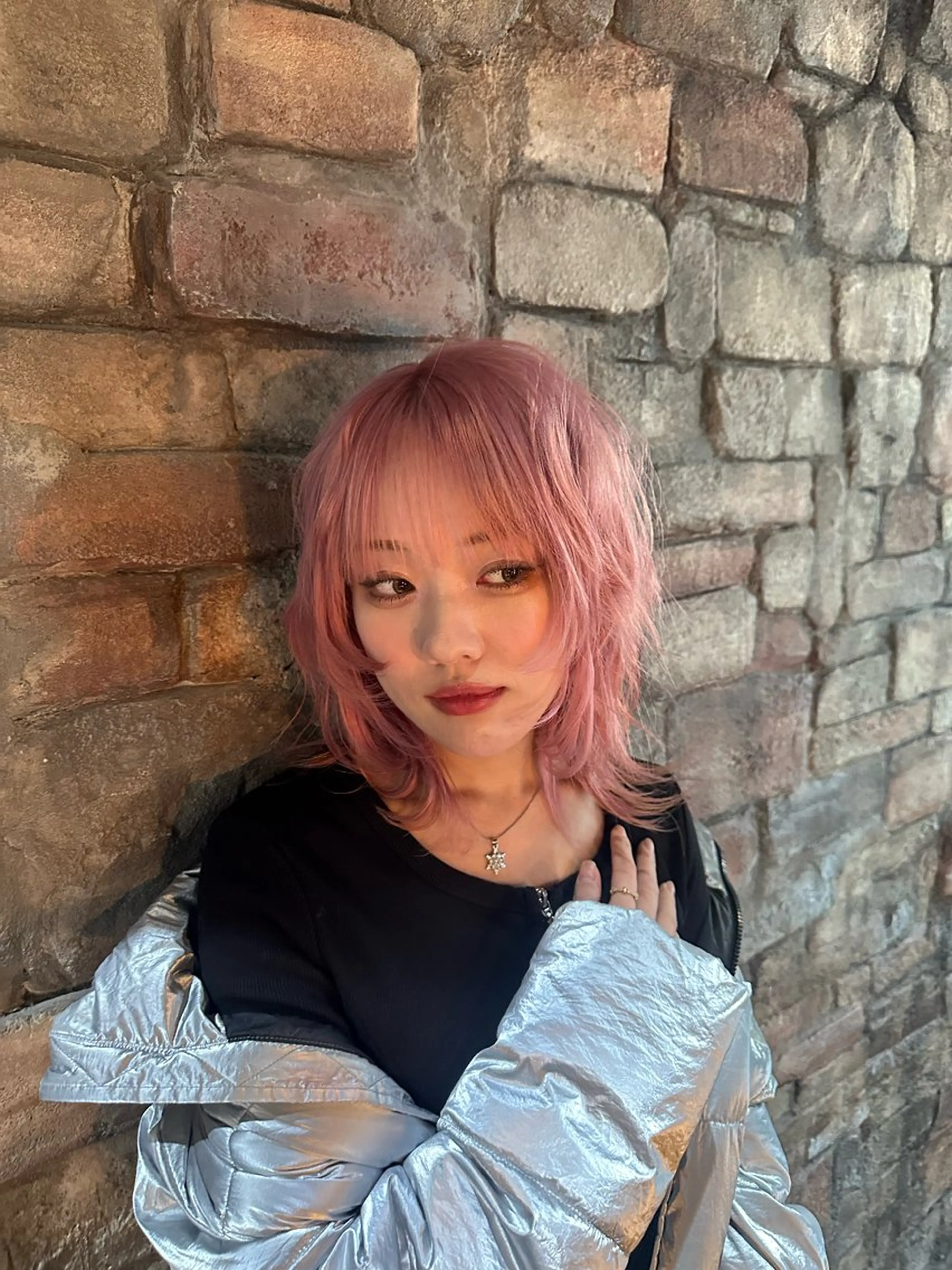 ミディアム カラー ヘアカラー レイヤーカット/ハイ トーン✂︎ゆーぴ✂︎のヘアスタイル