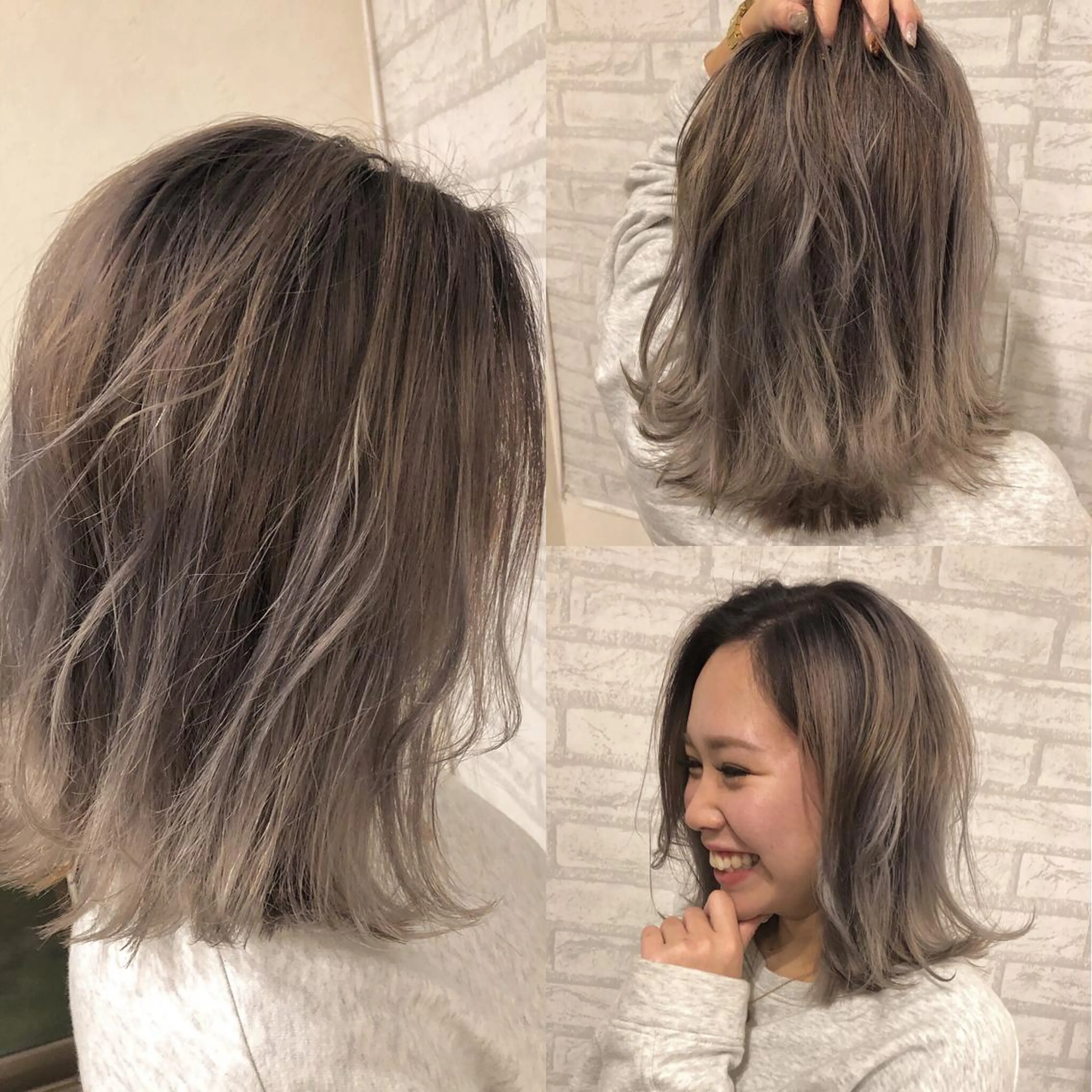 ショート カラー ベージュカラー グレージュ カット ヘアカラー トリートメント JILBLAN京都 ショート/ハイライトのヘアスタイル