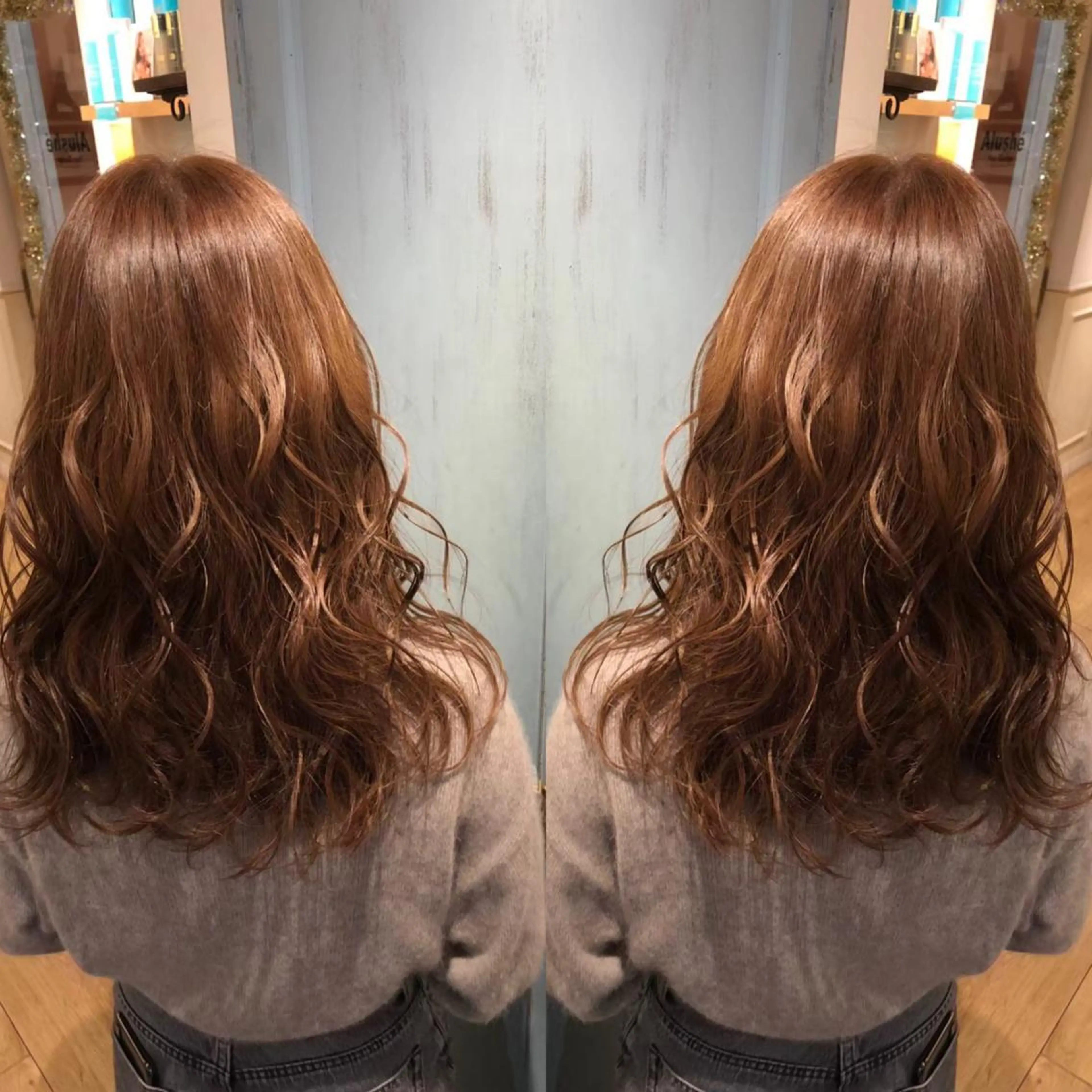 ミディアム カラー ブラウンカラー 韓国🇰🇷 ✂︎hair 内田愛のヘアスタイル