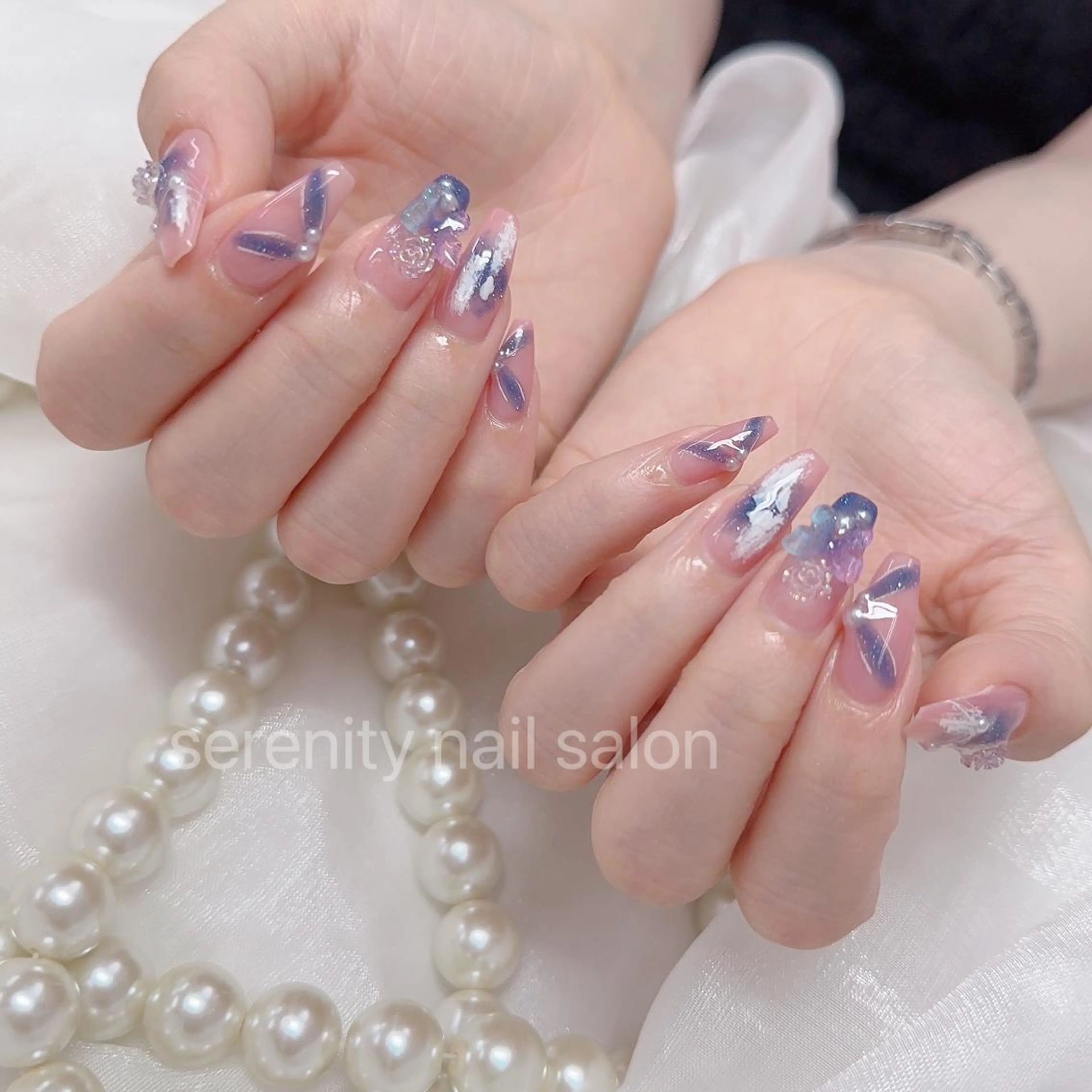 ネイル ハンドネイル ハンドケア ✨Serenity ワンホンネイルのネイルデザイン