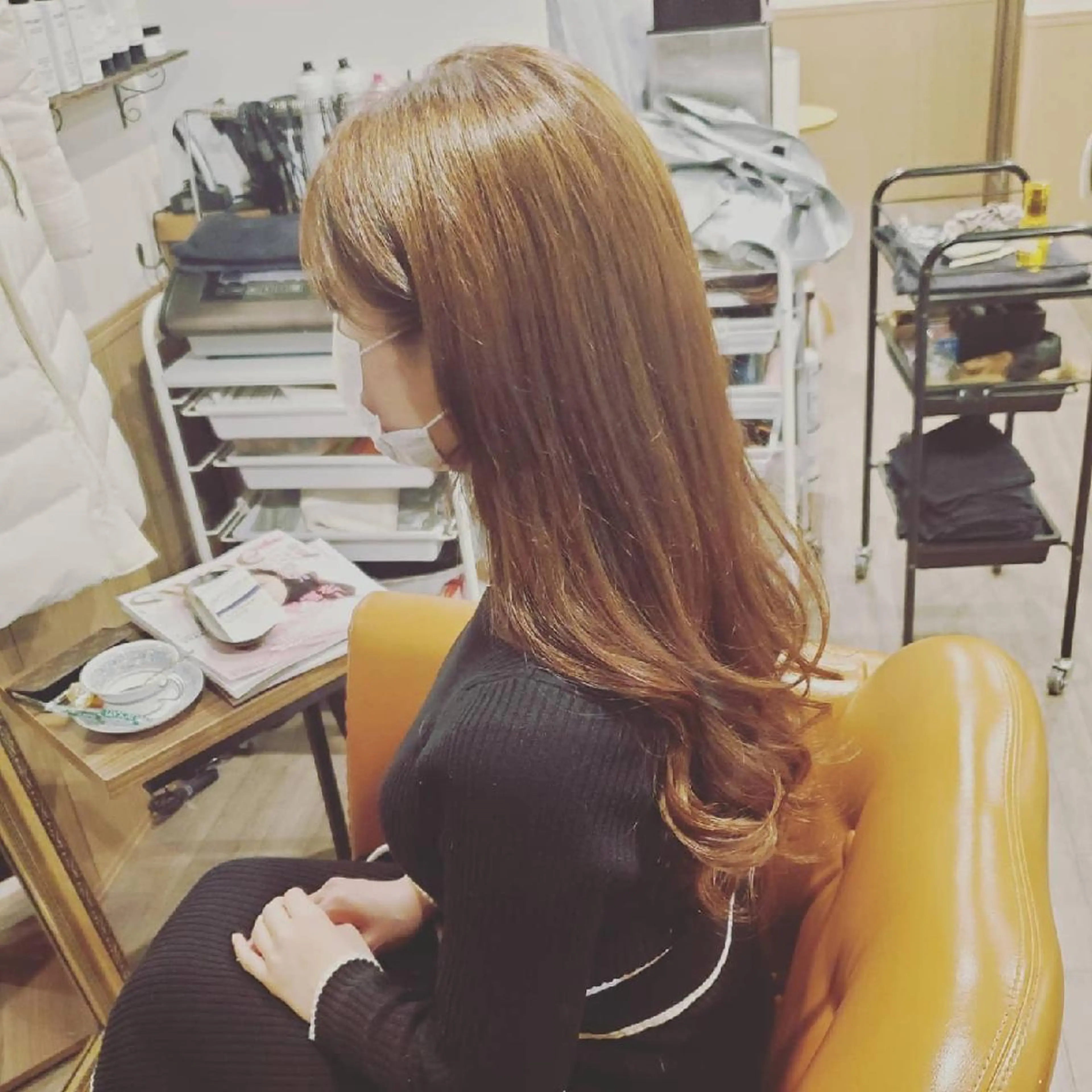 カラー ロング ヘアカラー トリートメント spa hair  ark 富井直美のヘアスタイル