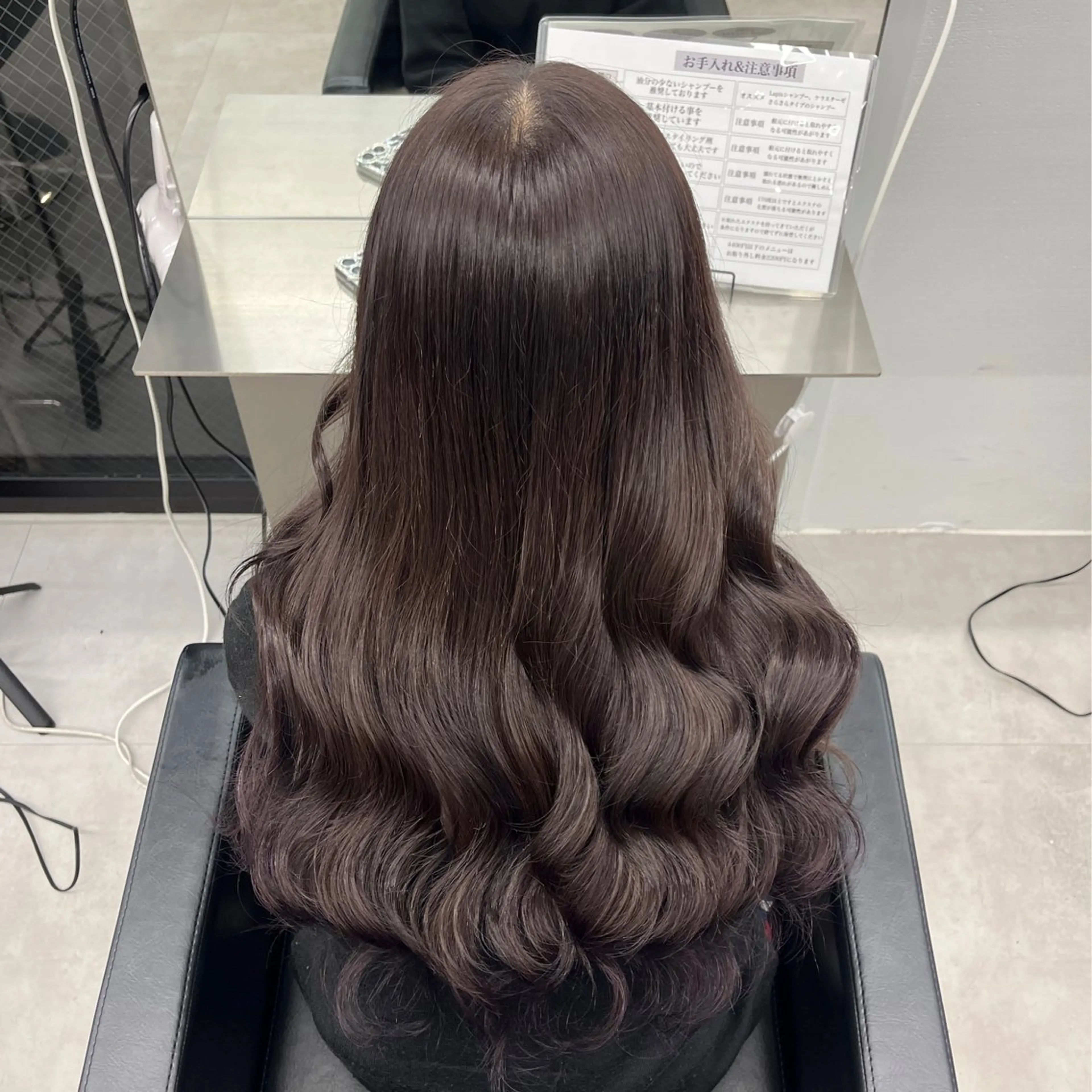 カラー ラベンダーカラー ラベンダーグレー エクステ MOMOKA /　Lapis大名店のヘアスタイル