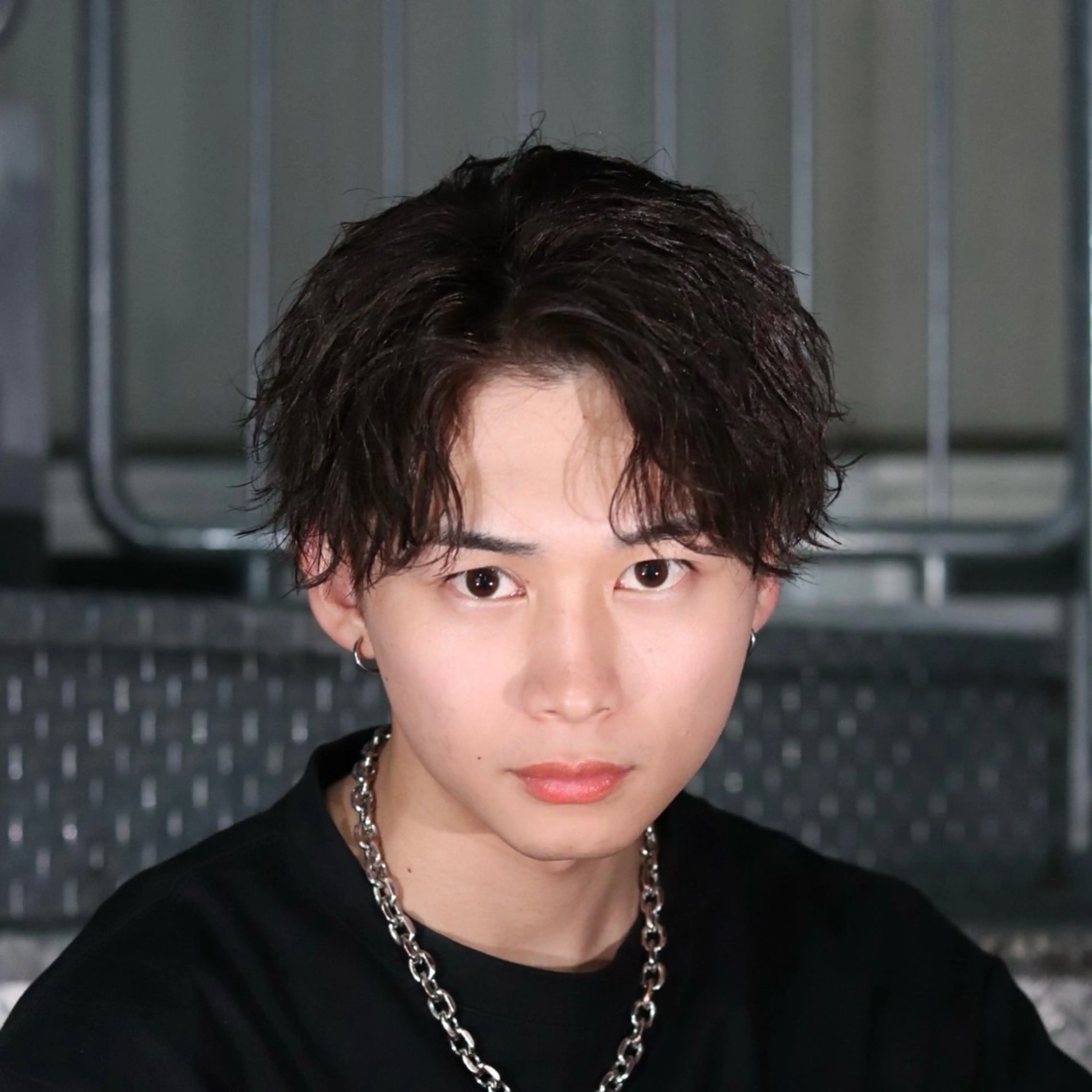 ミディアム カラー パーマ メンズ カット パーマ トリートメント シースルーマッシュ/ メンズ/KYOHEIのヘアスタイル