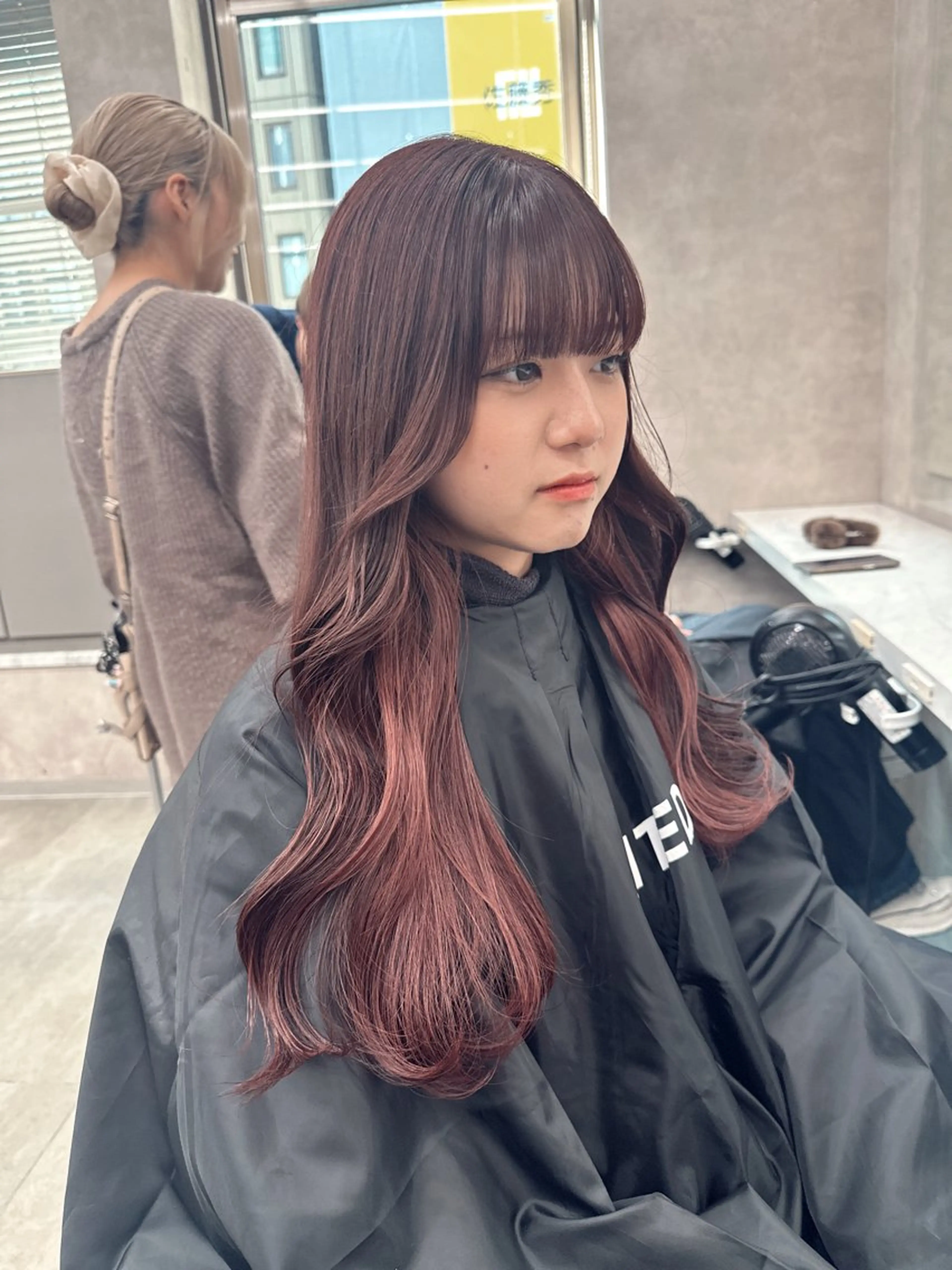 ロング カラー ベージュカラー 黒髪 ブリーチ ブルーカラー ブルーブラック 🪞ハイトーン🪞 🤍waka🤍のヘアスタイル