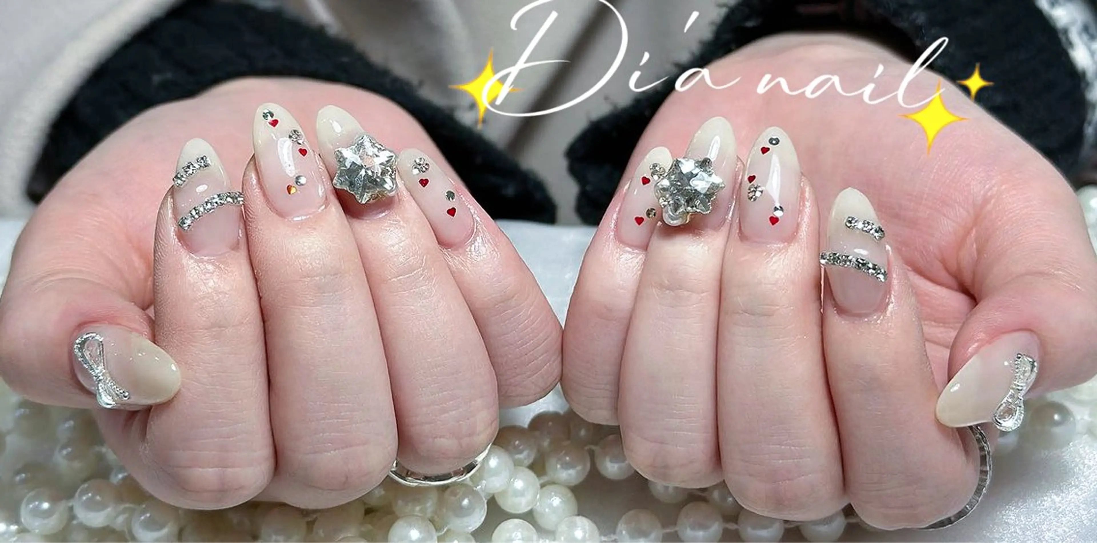 ネイル チークネイル ジェルネイル グラデーション マグネットネイル ニュアンスネイル Di'a nail ネイルサロンのネイルデザイン
