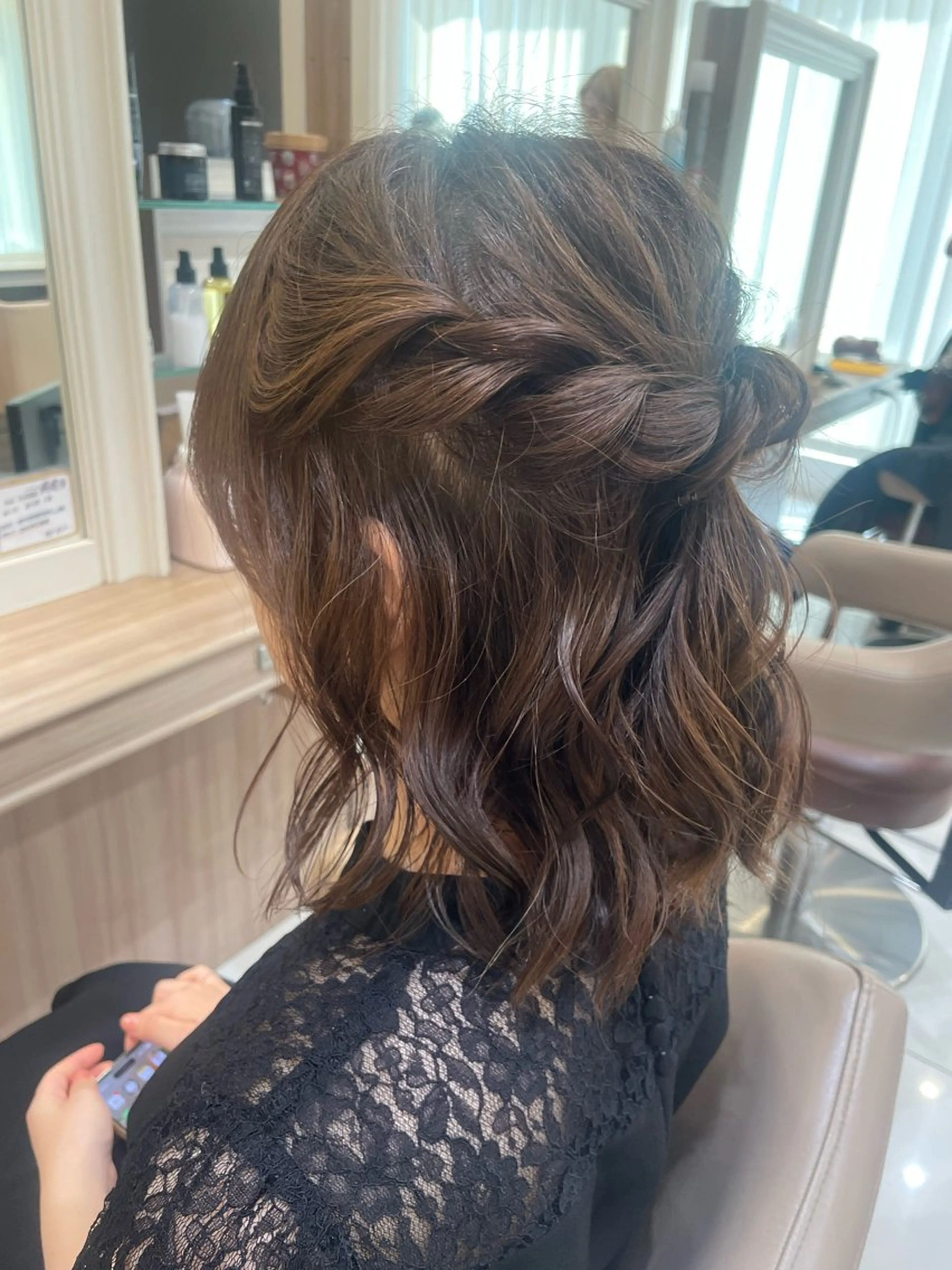 ミディアム ヘアアレンジ ヘアセット 韓国ヘアメイク🎀/ 縮毛矯正✨山本媛香のヘアスタイル