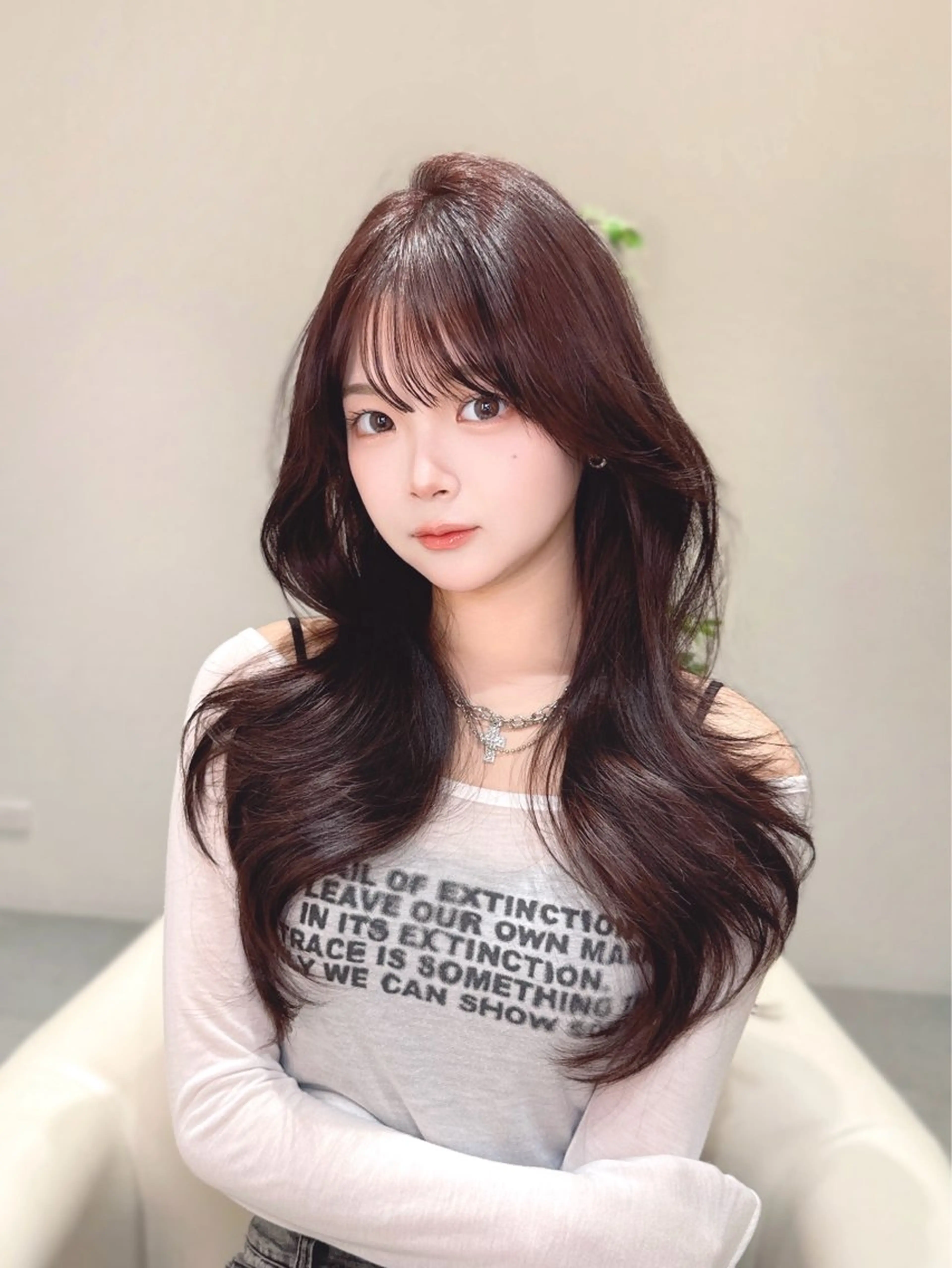 セミロング カラー カット ヘアカラー トリートメント ヘッドスパ ヘアセット 韓国ヘア/レイヤー/ 顔まわり/りょーとのヘアスタイル