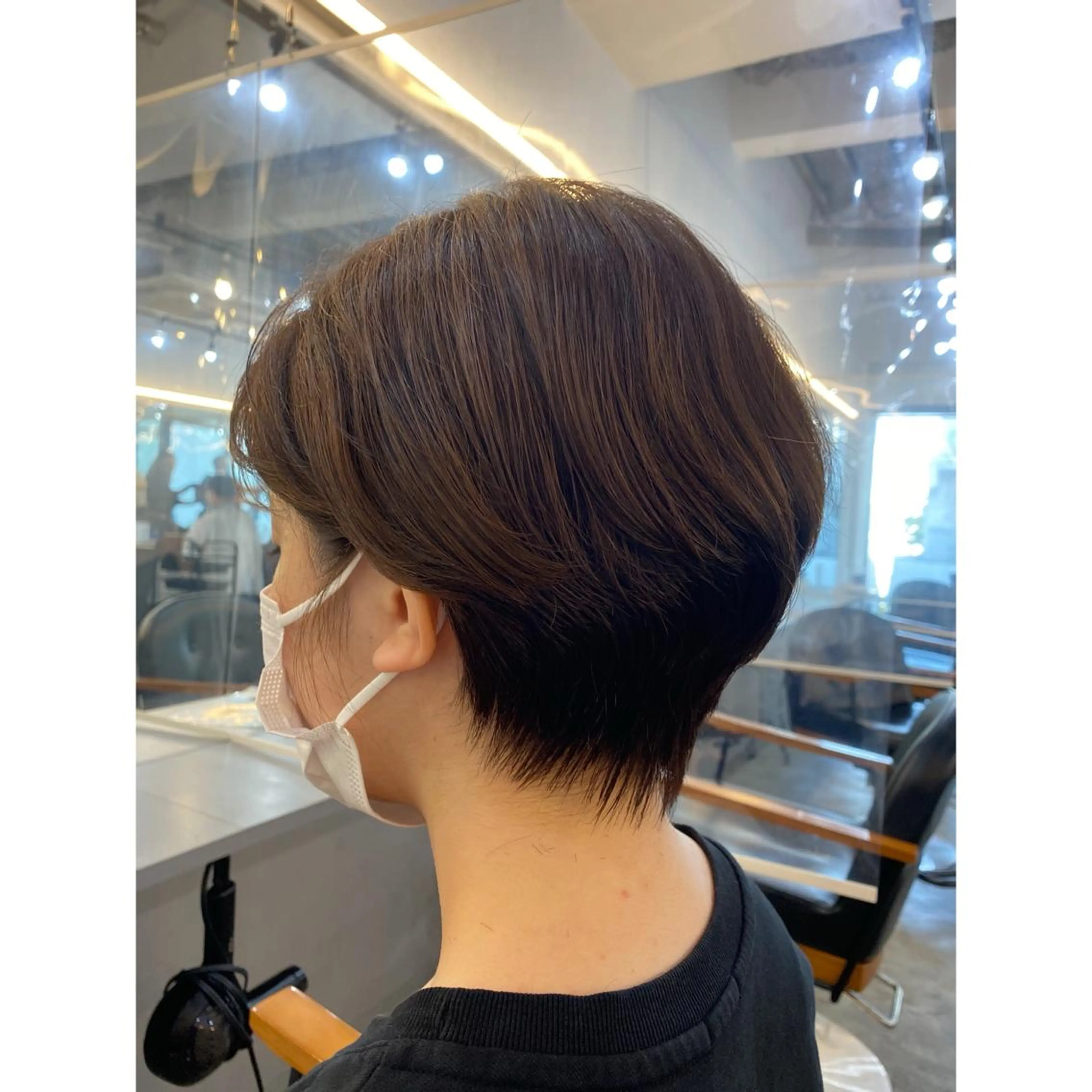 ショート くびれヘア ショートヘア ボブ/ぱつっとボブ/ 谷口 海星のヘアスタイル