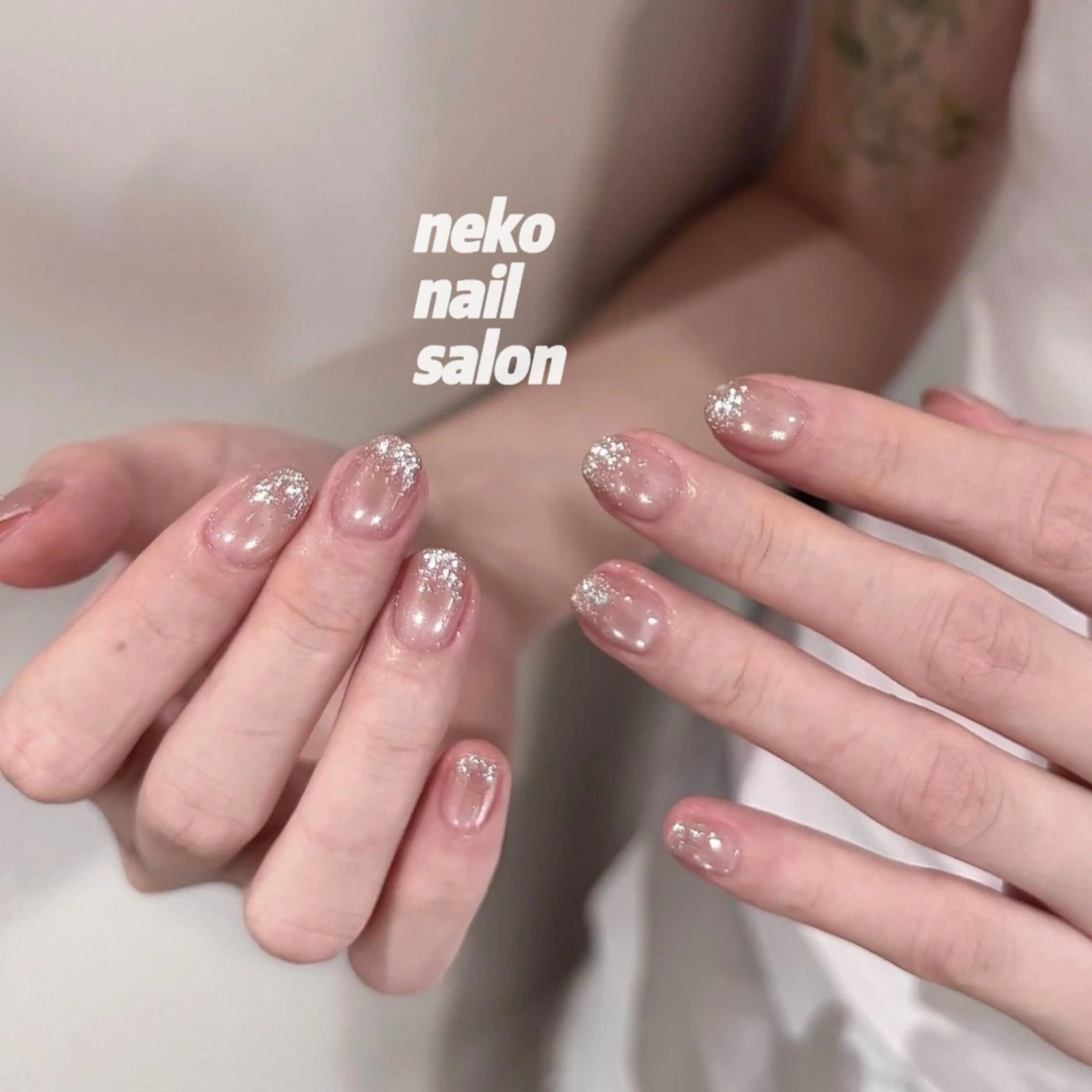 ネイル ラメ(グリッター) ラメグラデーション マグネットネイル ハンドネイル neko nail所属・neko nailのネイルデザイン