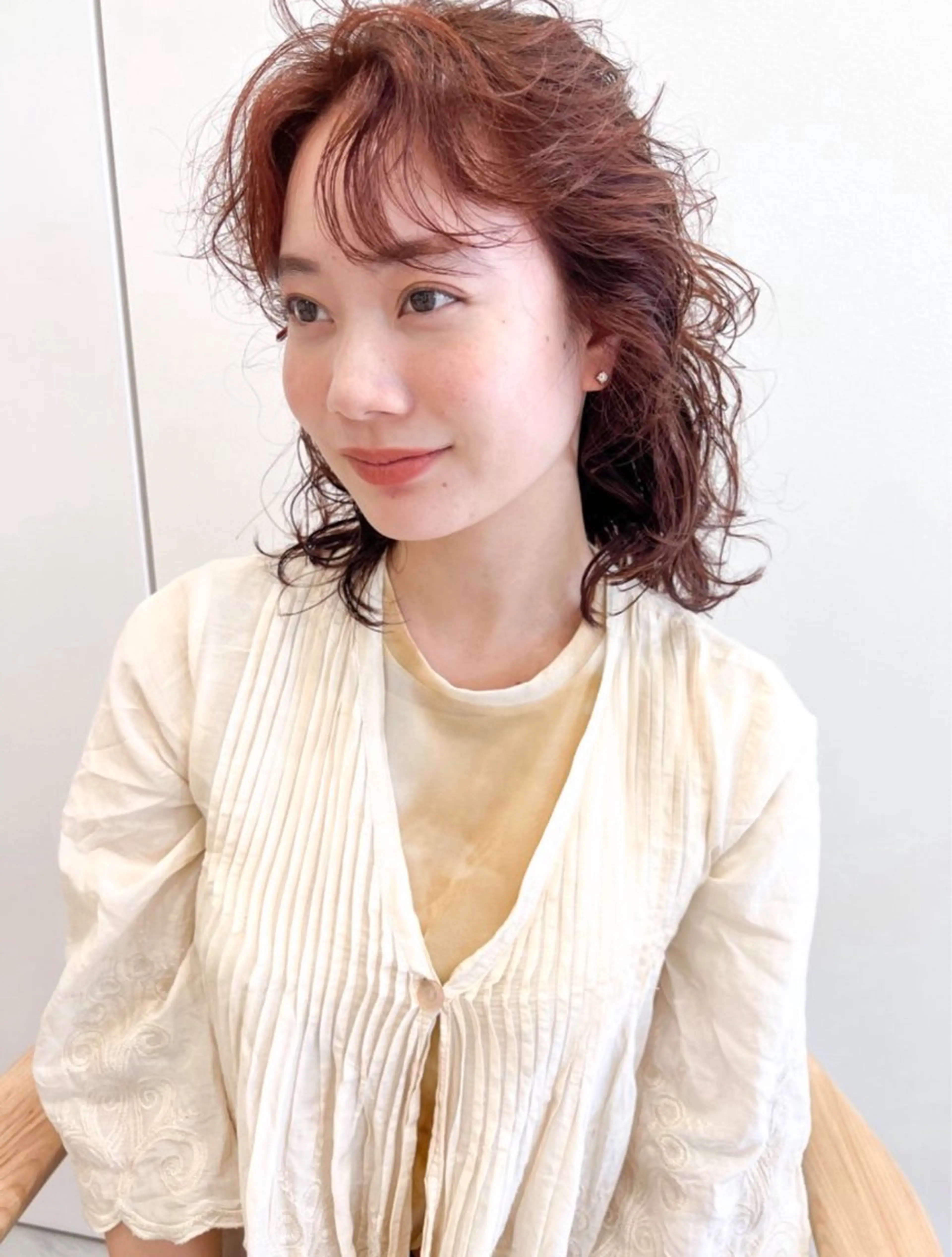 ミディアム パーマ ミディアムパーマ カット パーマ 似合わせカット🫧 /パーマRINAのヘアスタイル