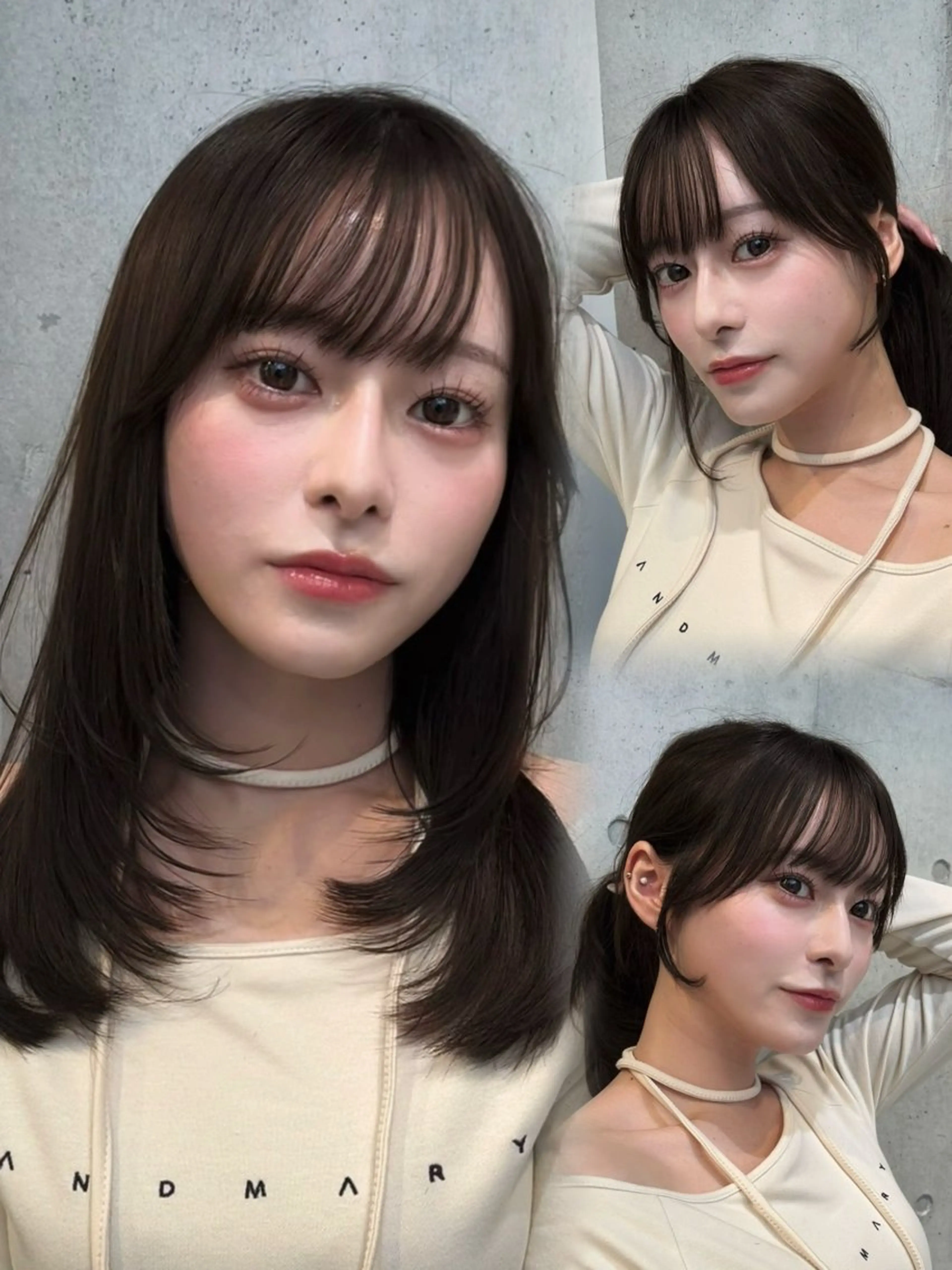 セミロング カラー カット ヘアカラー トリートメント 🌫️大人韓国ヘア 🌫️naoyaのヘアスタイル