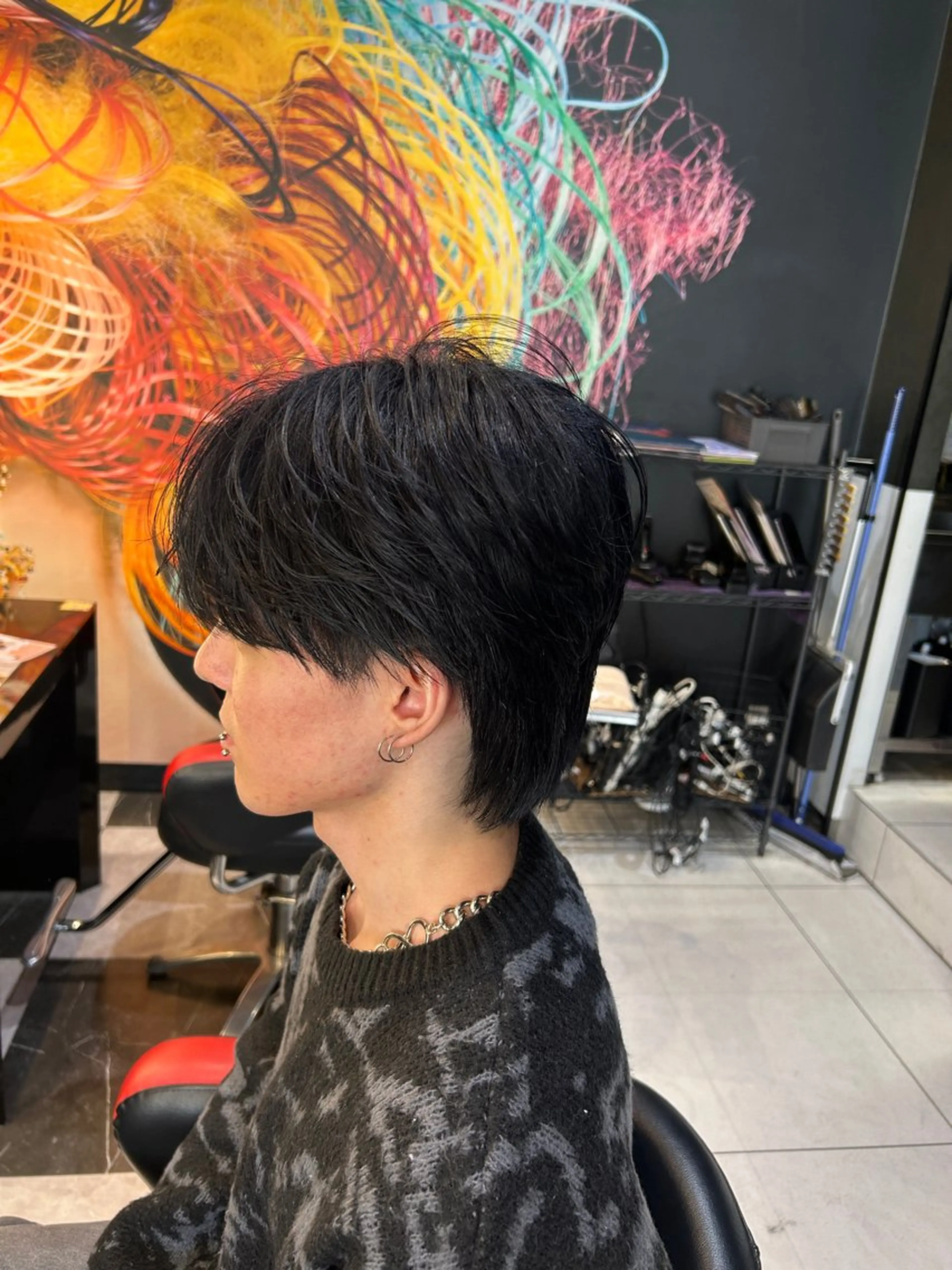 ショート パーマ メンズ カット パーマ 永田 雄真のヘアスタイル