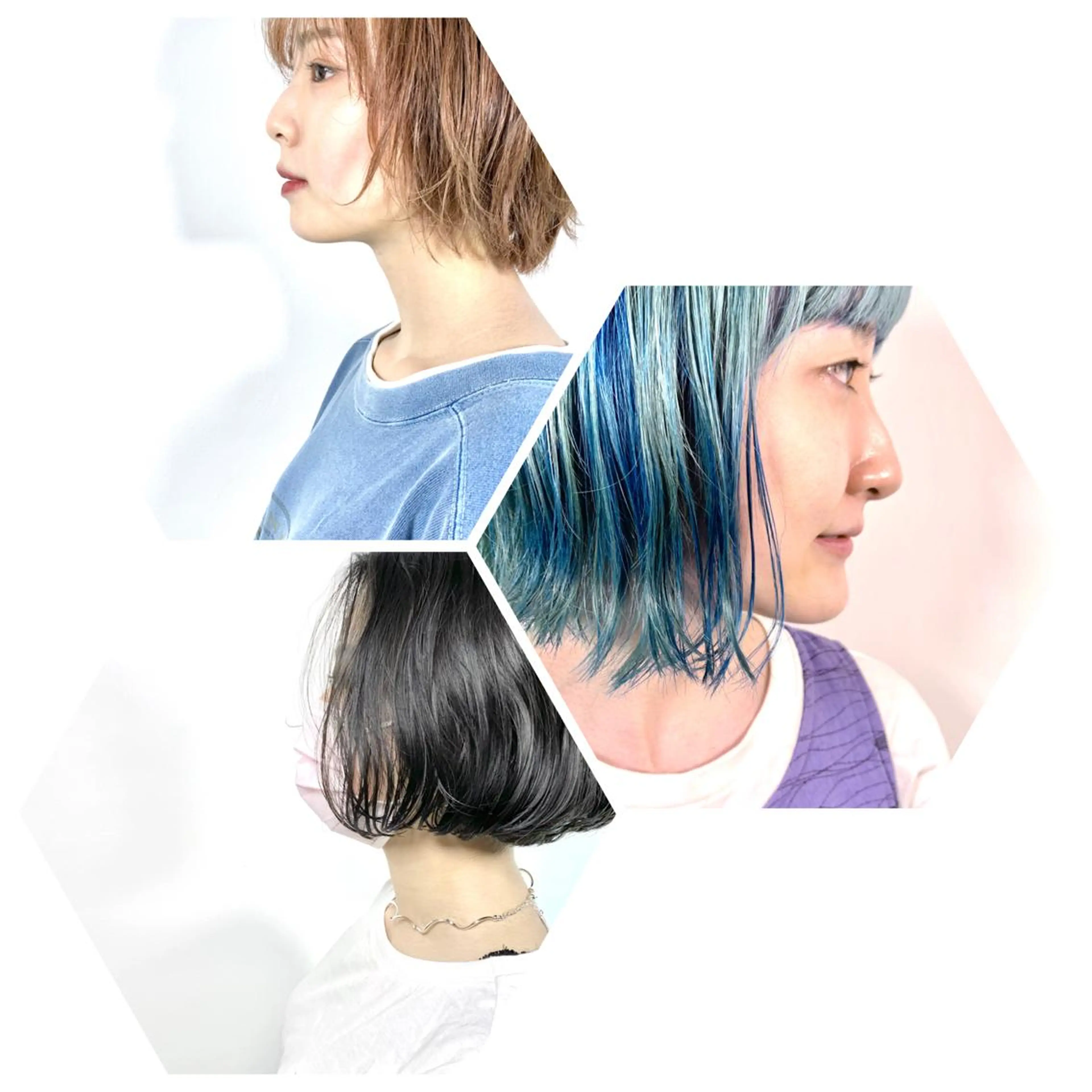 ミディアム カラー ヘアカラー トリートメント よしだ とおいのヘアスタイル